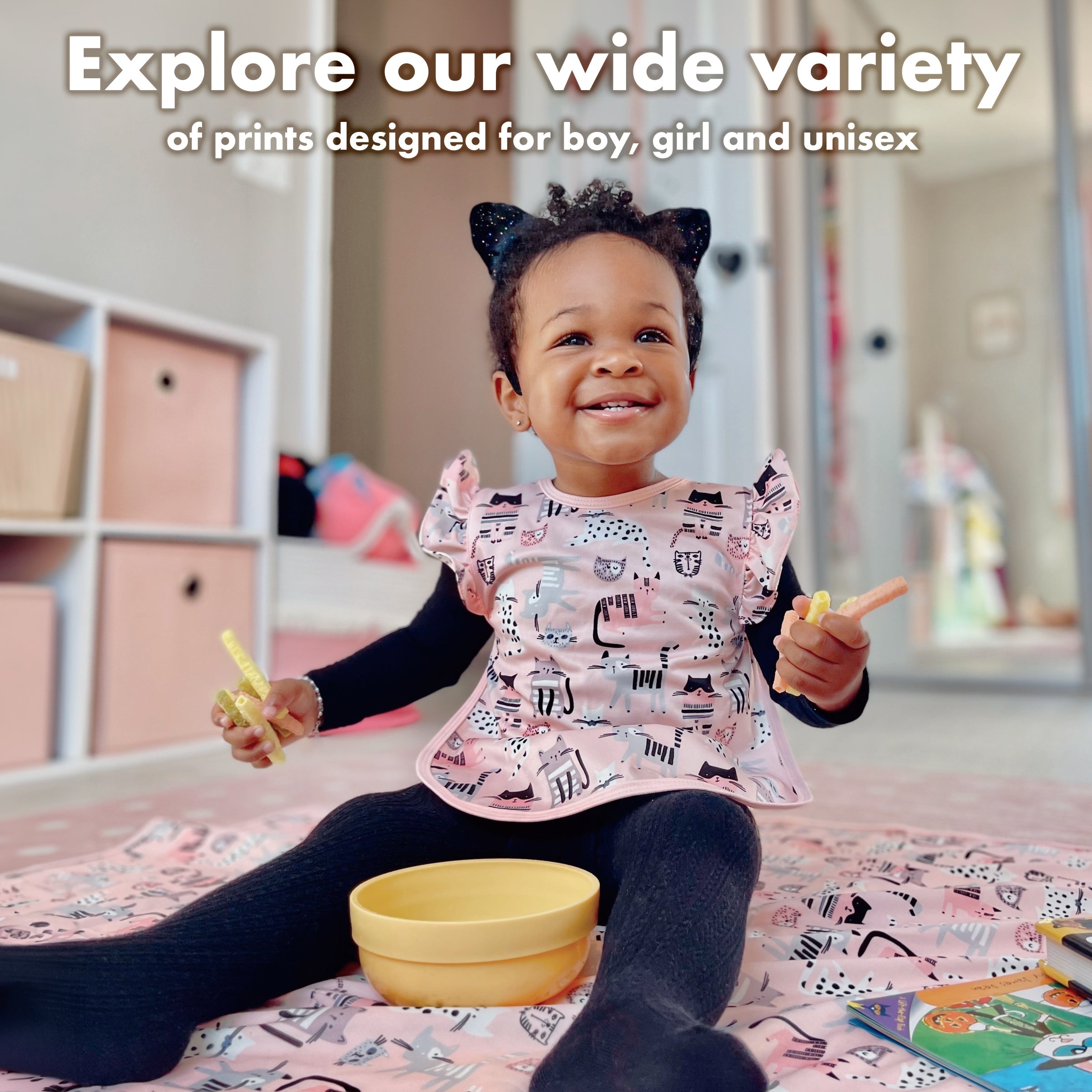 Camping Bears Splash Mat - A Waterproof Catch-All for Highchair Spills and More!