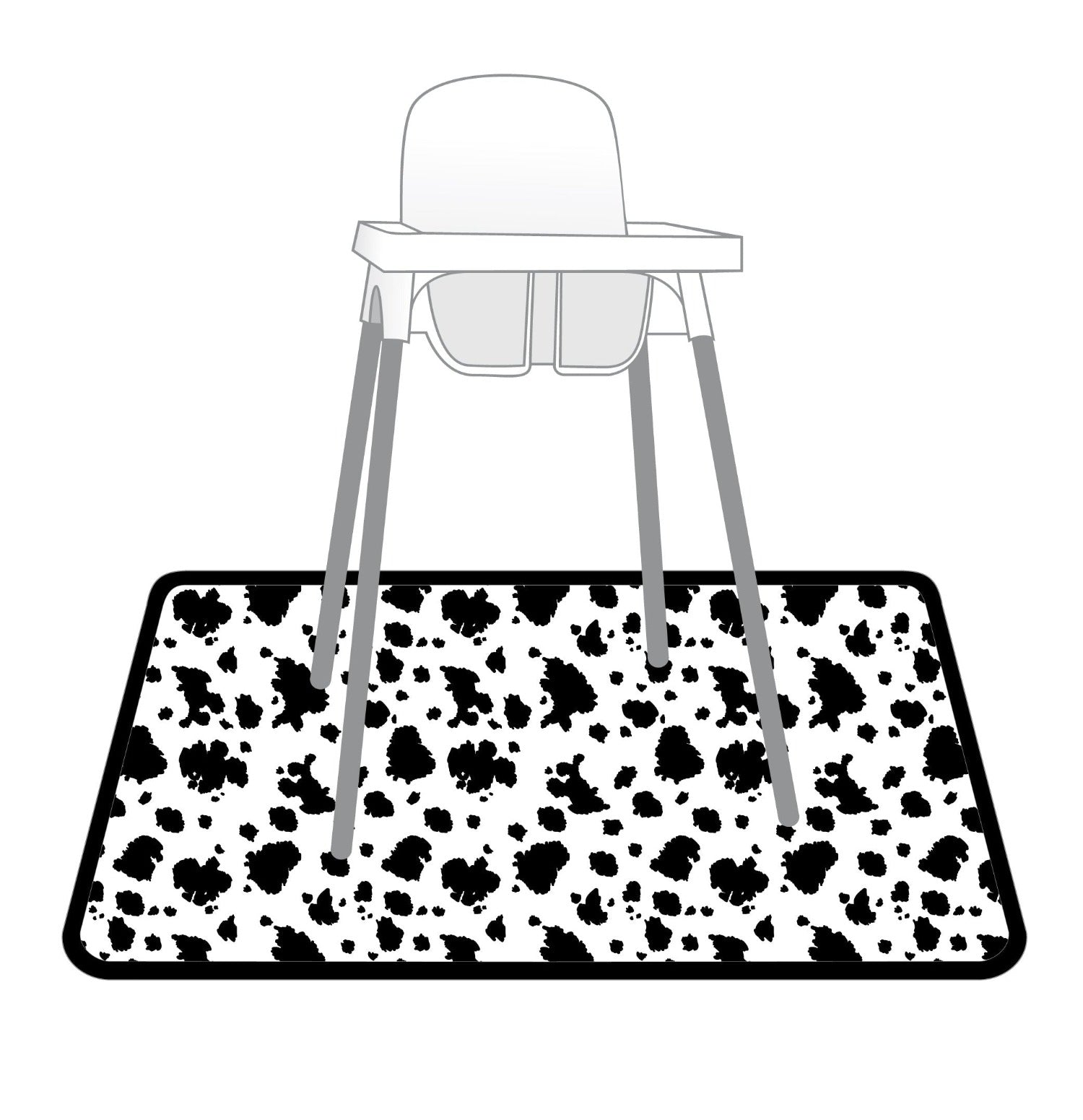 Cowhide Splash Mat - A Waterproof Catch-All for Highchair Spills and More!  BapronBaby   