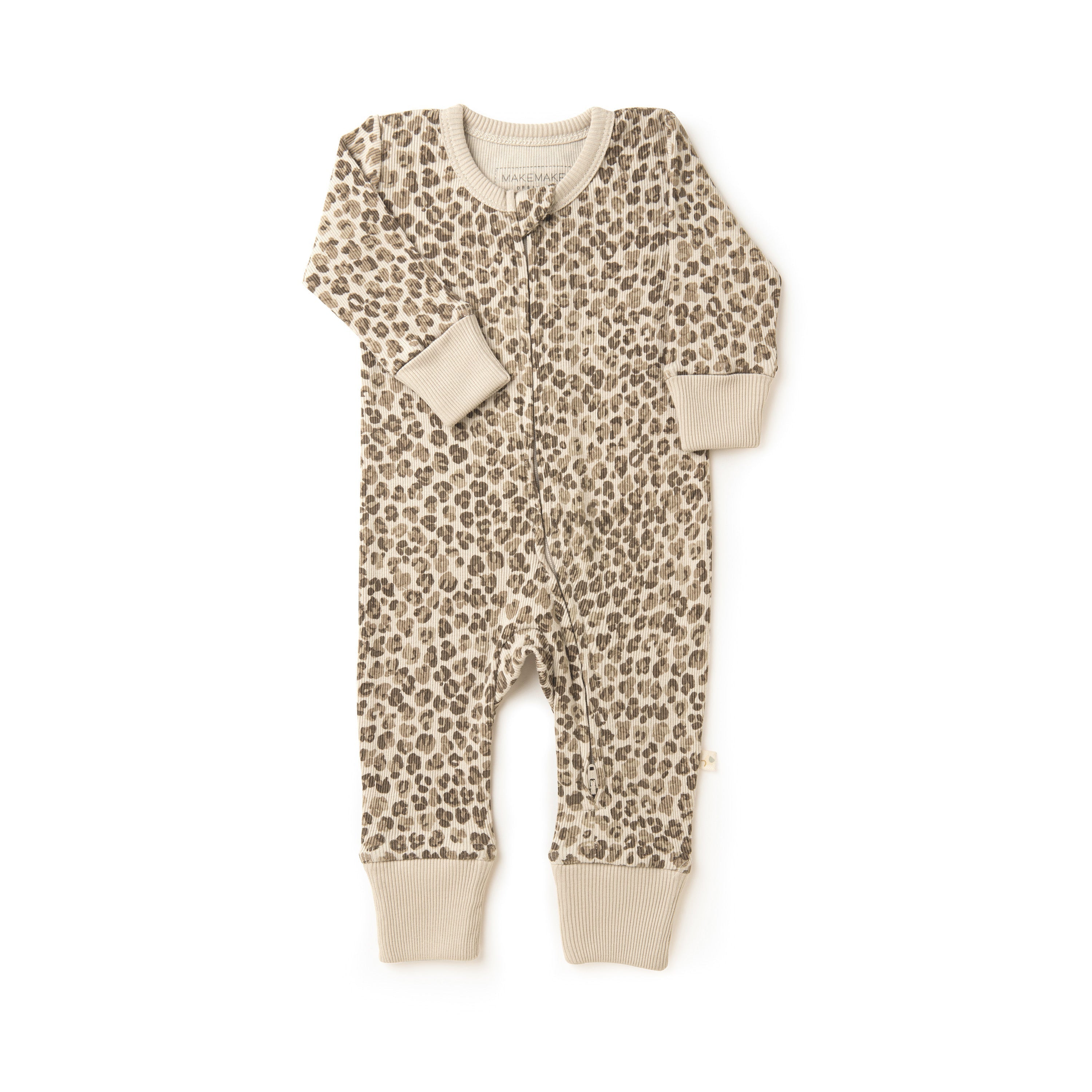 Organic Baby 2-Way Zip Romper - Spotted Zippered Romper Makemake Organics   