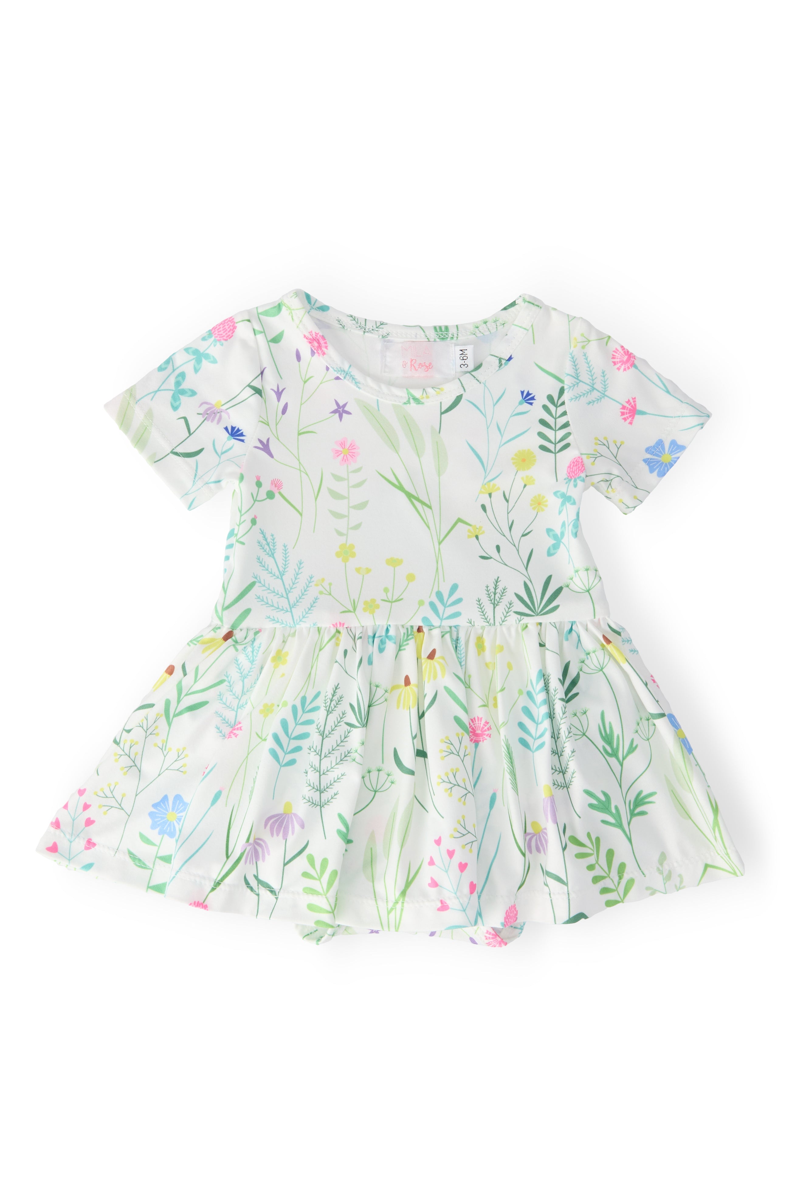 SALE Spring Dandelion Floral S/S Twirl Bodysuit
