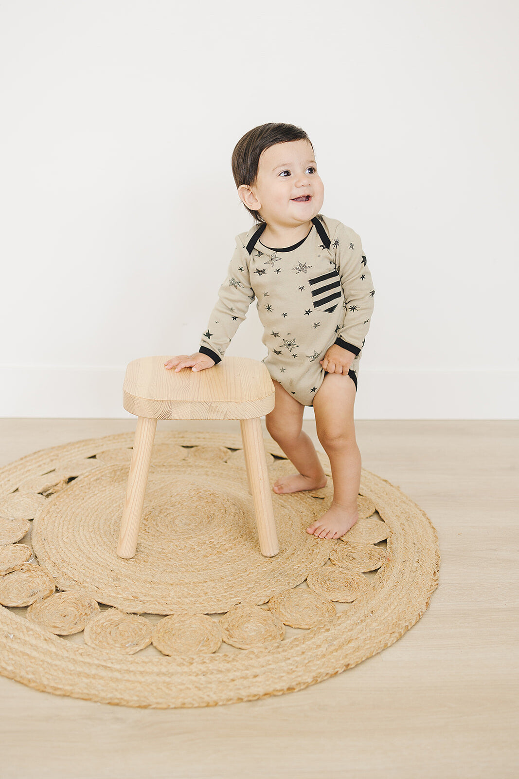 Organic Cotton Long Sleeve Bodysuit - Cosmic Star