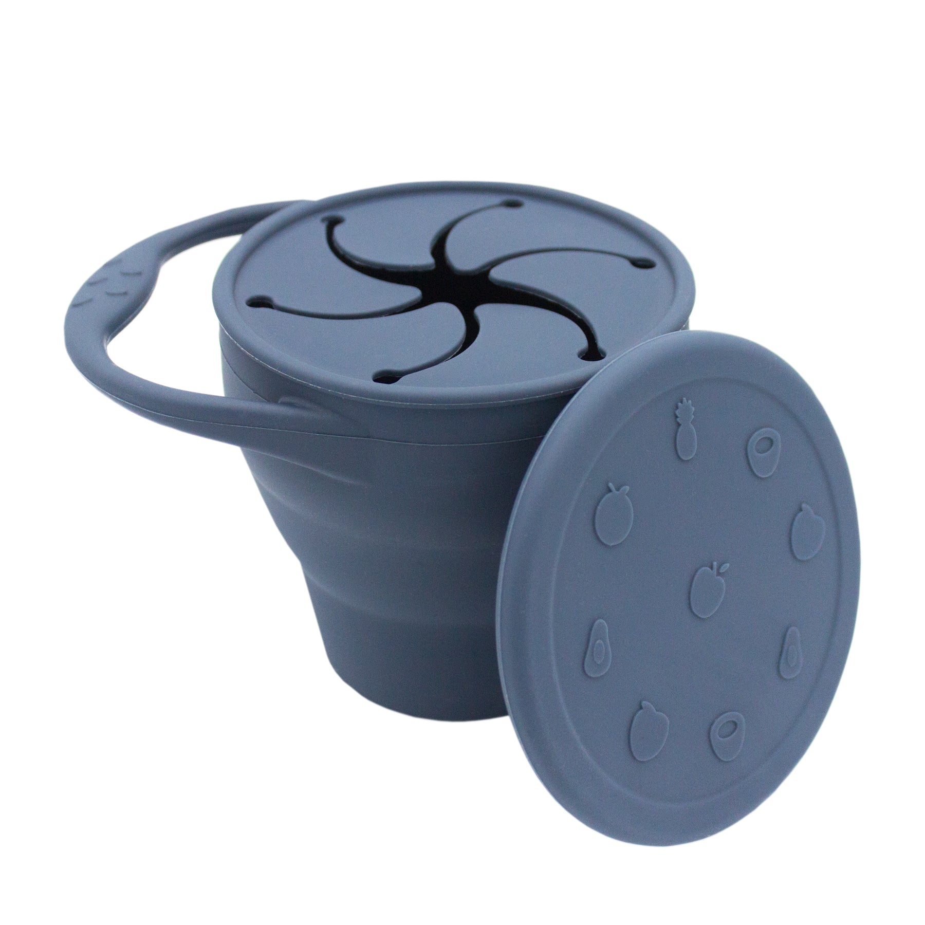 Silicone Collapsible Snack Cup (More Colors Available)  BapronBaby Navy  