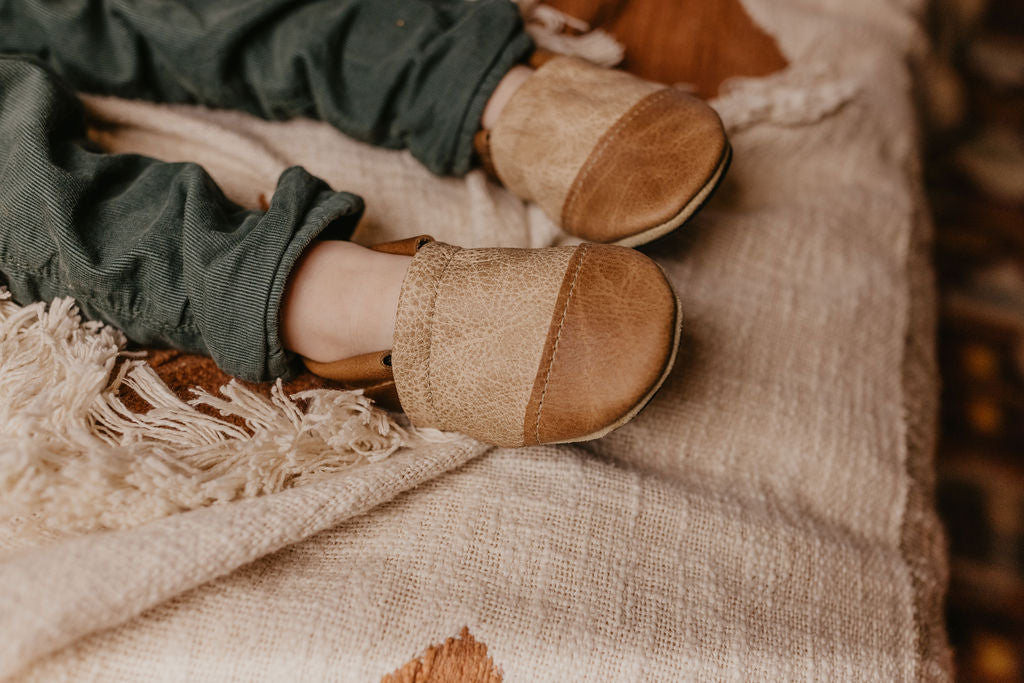 Wood/Latte Two Tone Loafers Shoes Baby and Toddler