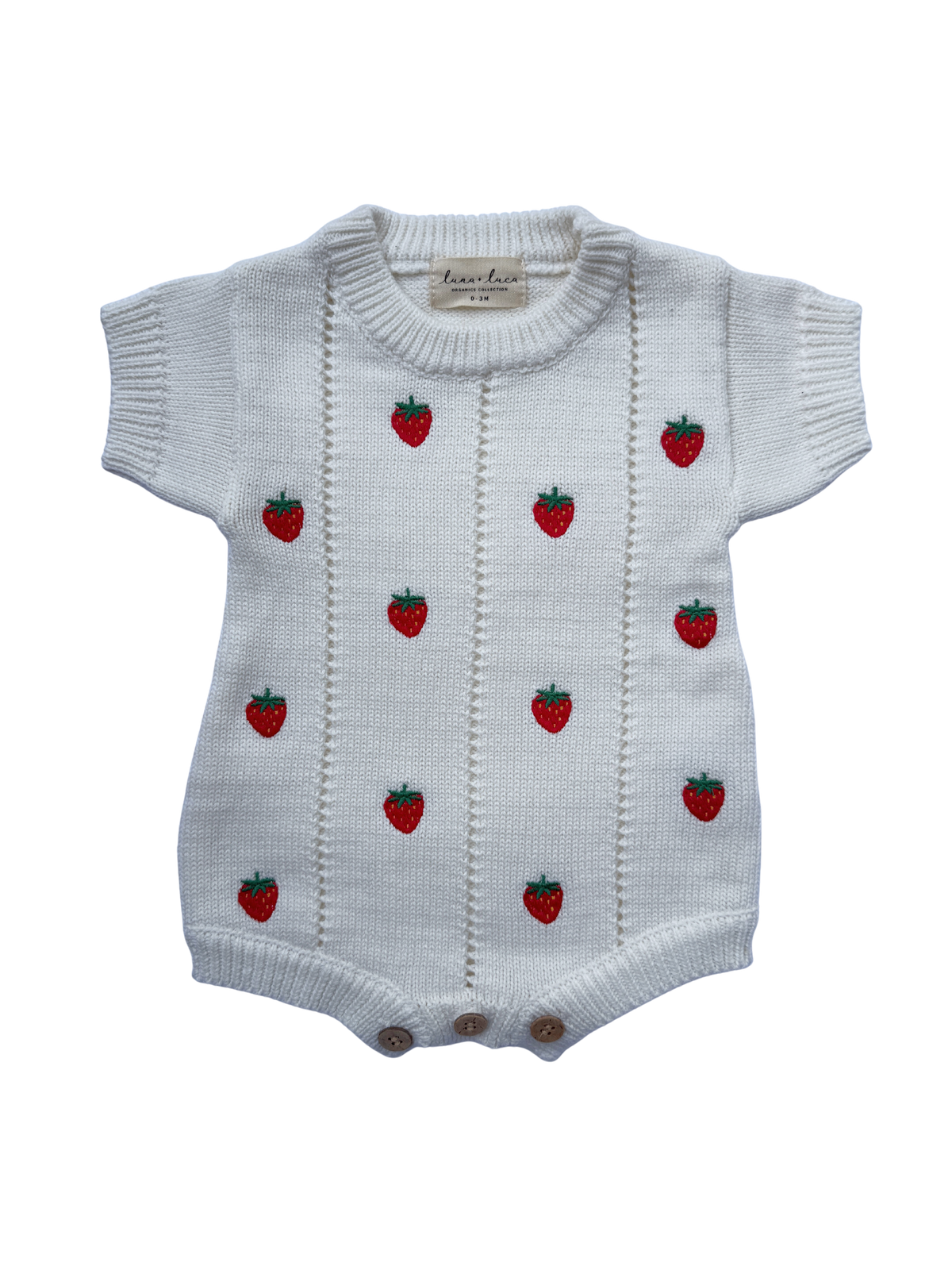 Strawberry Embroidered Romper