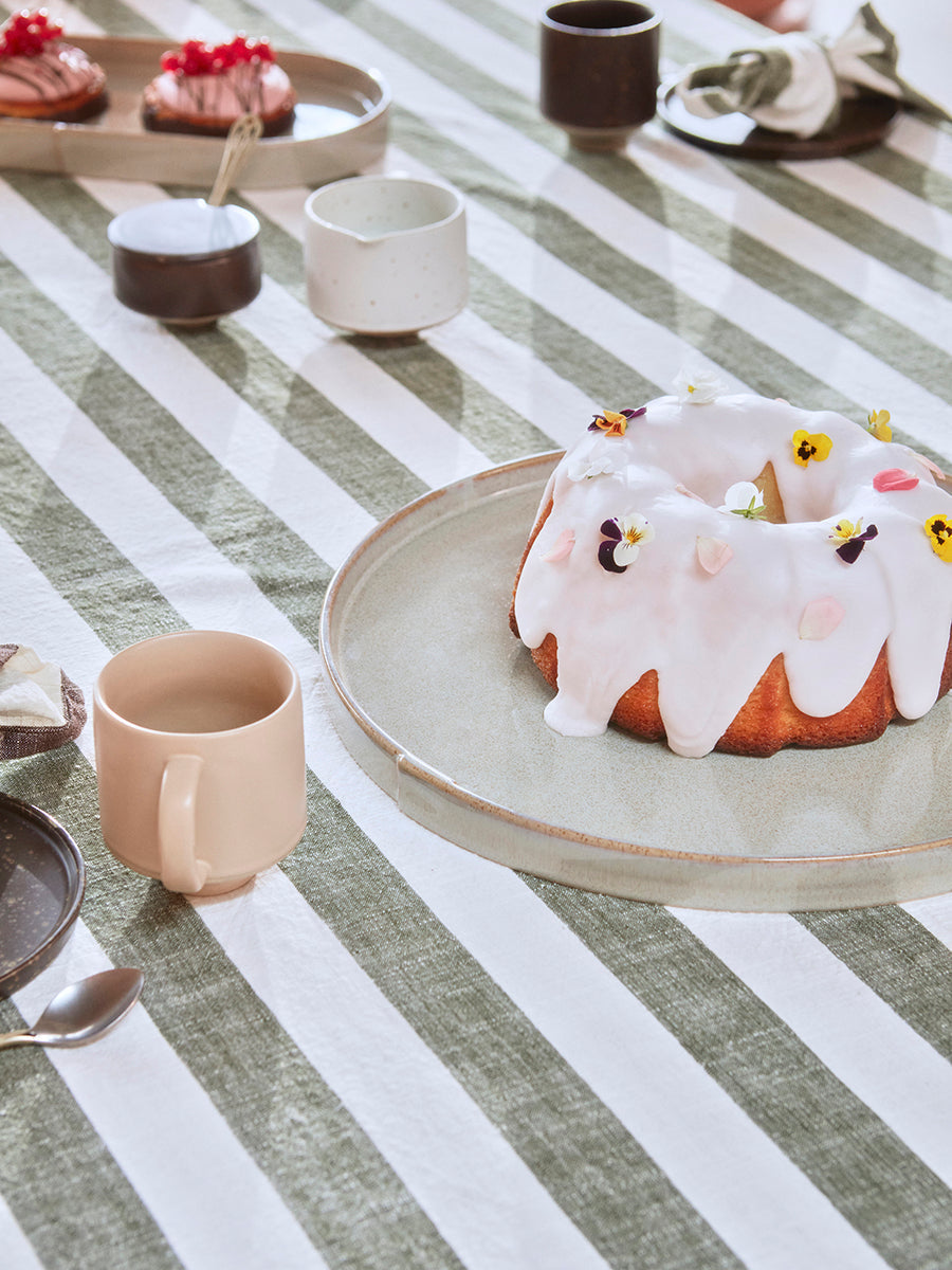 Striped Tablecloth - Small - Olive