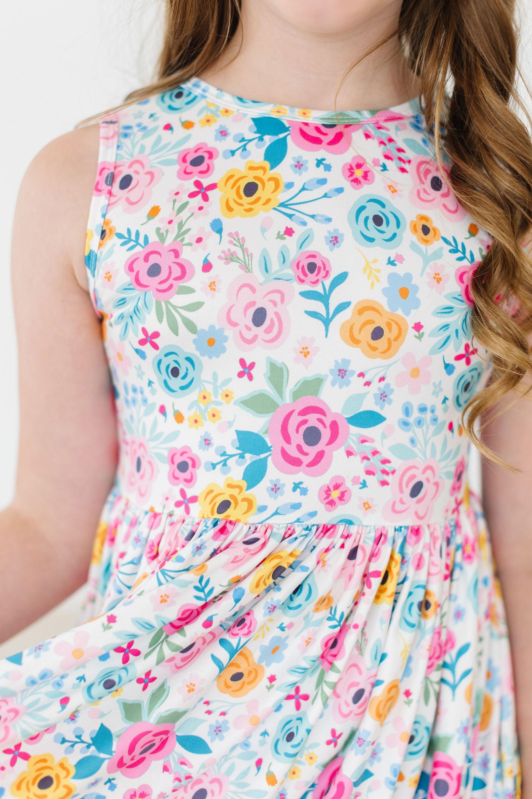 SALE Sunshine Blooms Tank Twirl Dress