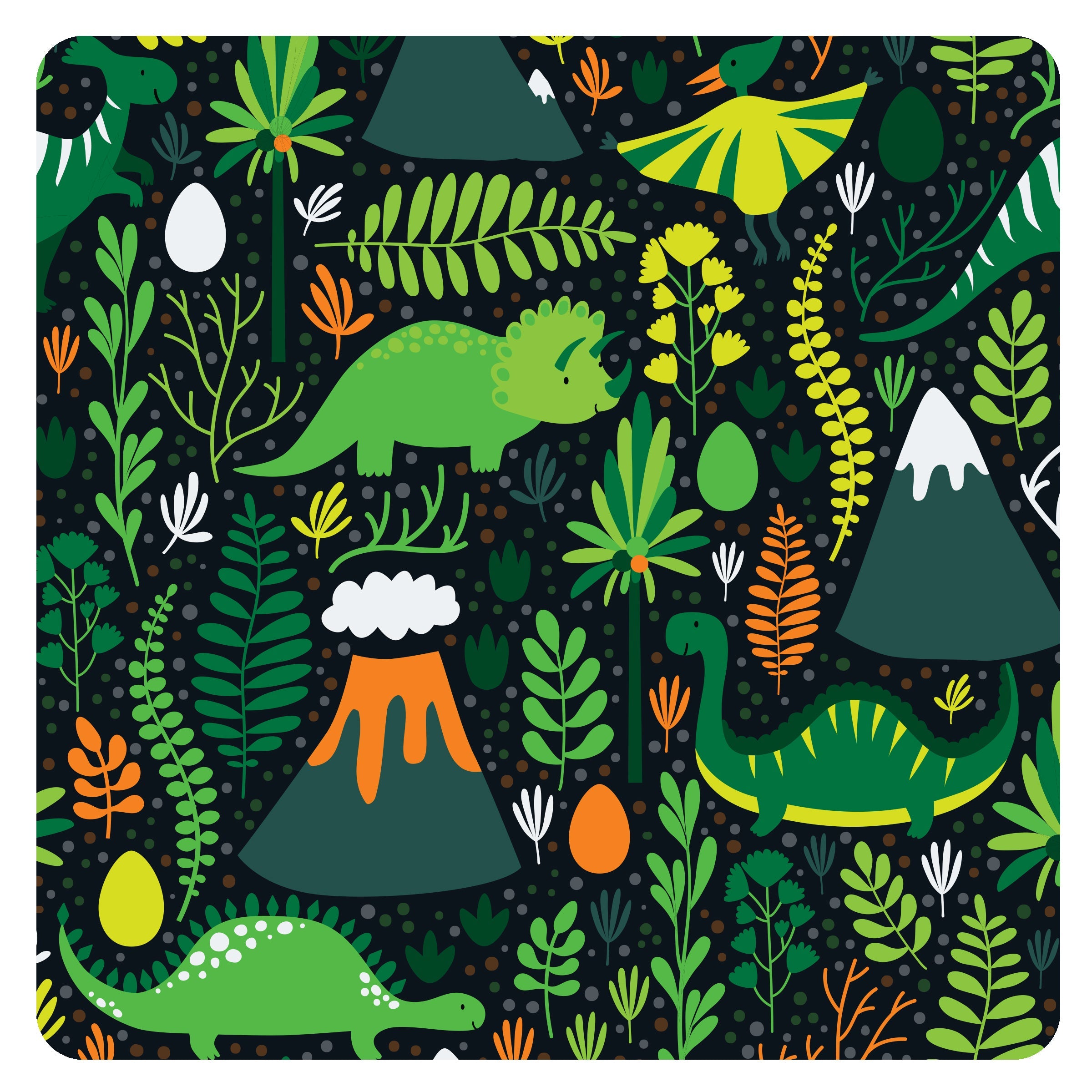 Dino Days Splash Mat - A Waterproof Catch-All for Highchair Spills and More!  BapronBaby   