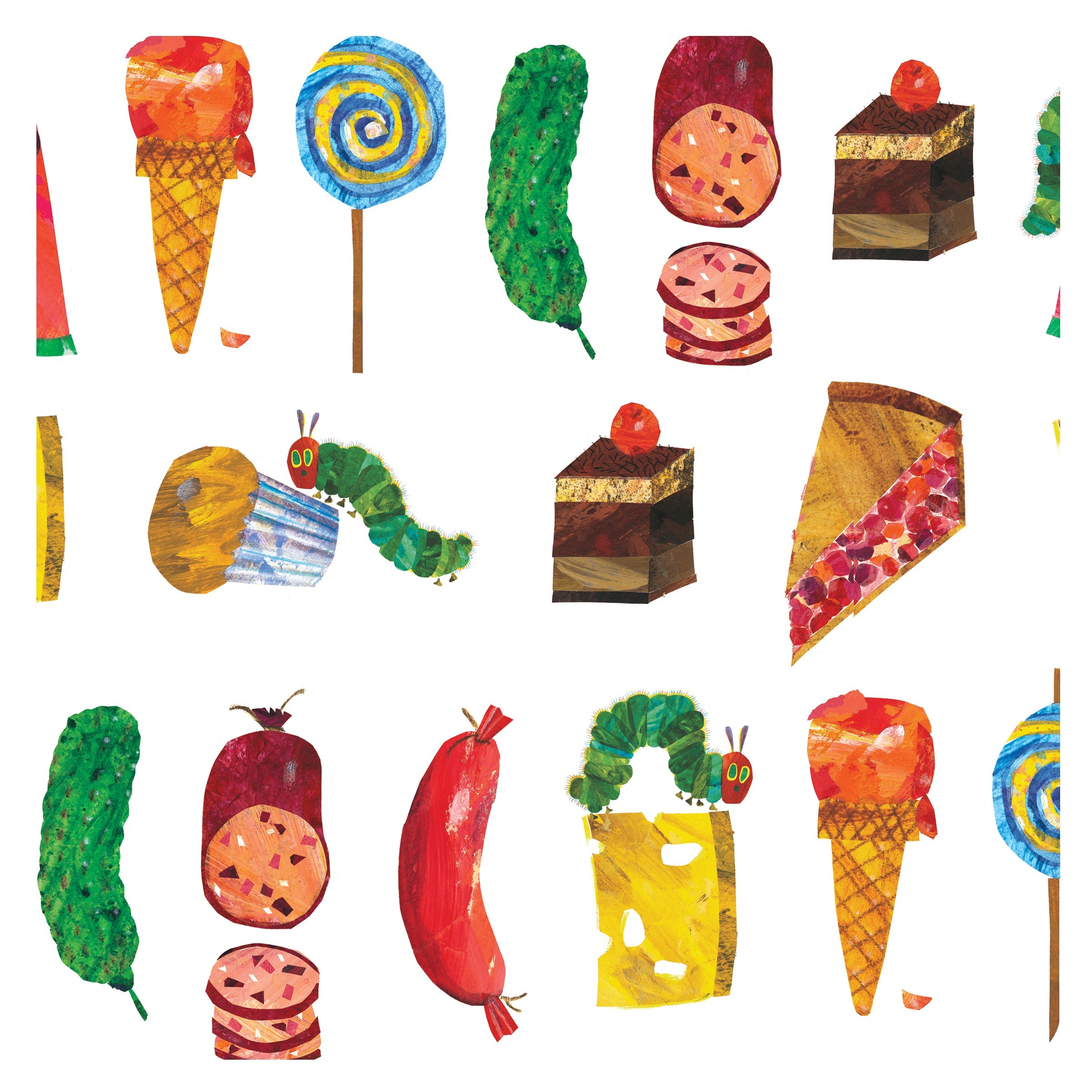 Food Parade Splash Mat - from the World Of Eric Carle - A Waterproof Catch-All for Highchair Spills and More!  BapronBaby   