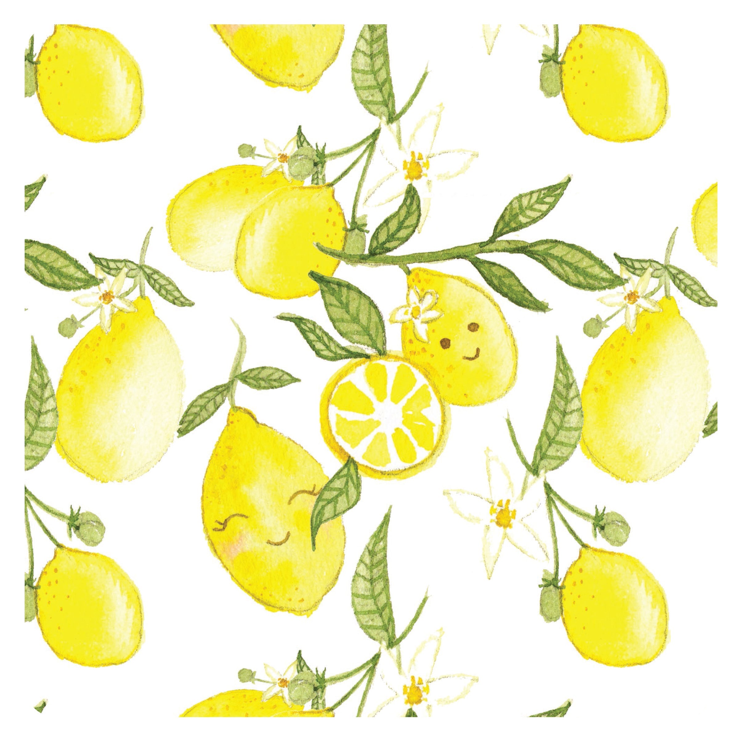 Fresh Lemon Splash Mat - A Waterproof Catch-All for Highchair Spills and More!  BapronBaby   