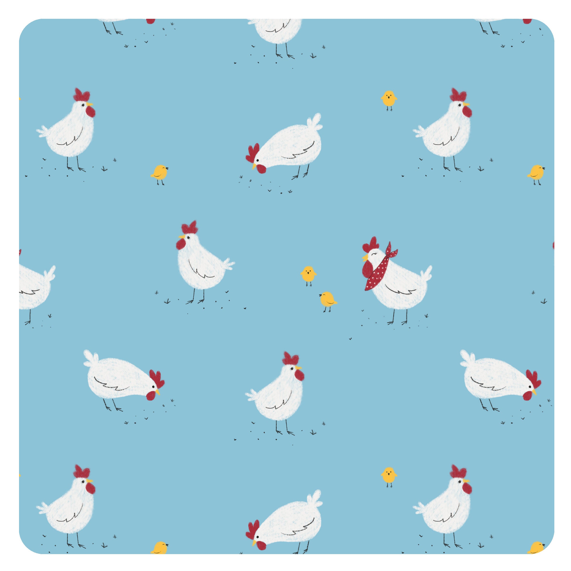 Little Chickies Splash Mat - A Waterproof Catch-All for Highchair Spills and More!  BapronBaby   