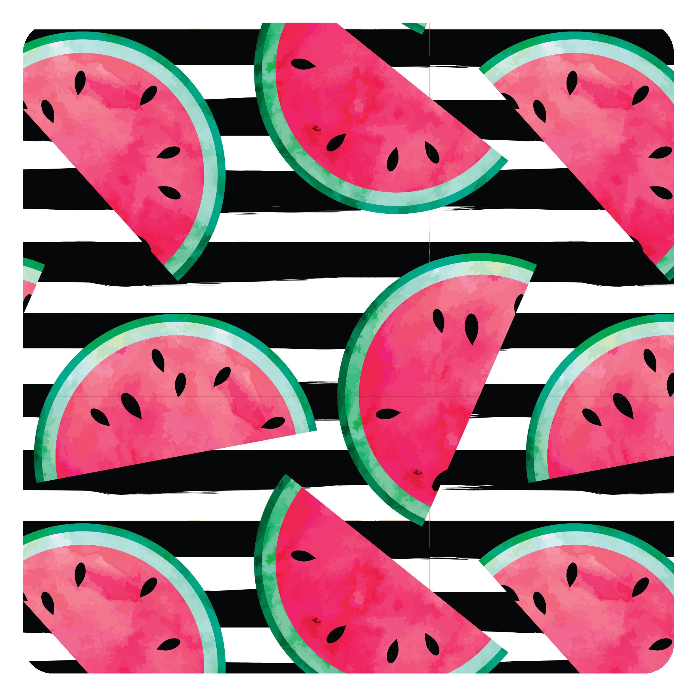 Summer Stripes - Watermelon - Splash Mat - A Waterproof Catch-All for Highchair Spills and More!  BapronBaby   