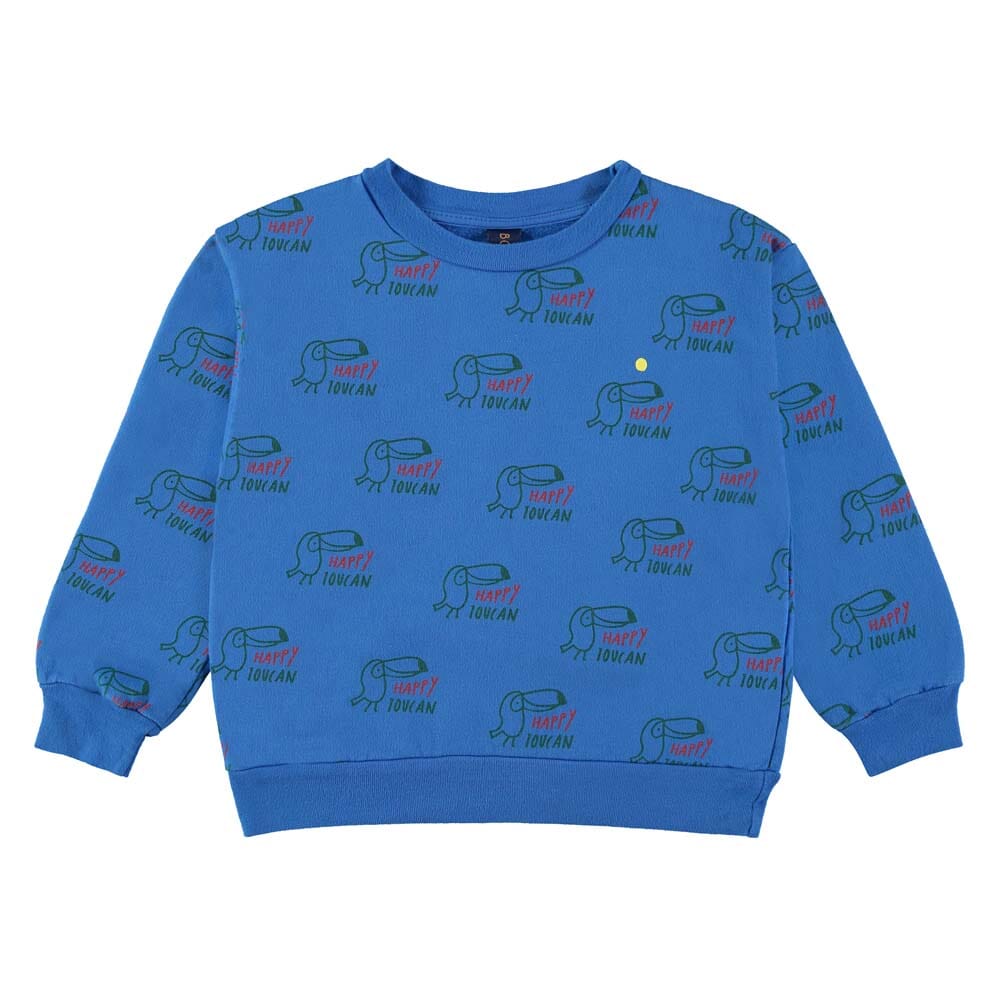 Sweatshirt Allover Toucan - Sea Blue