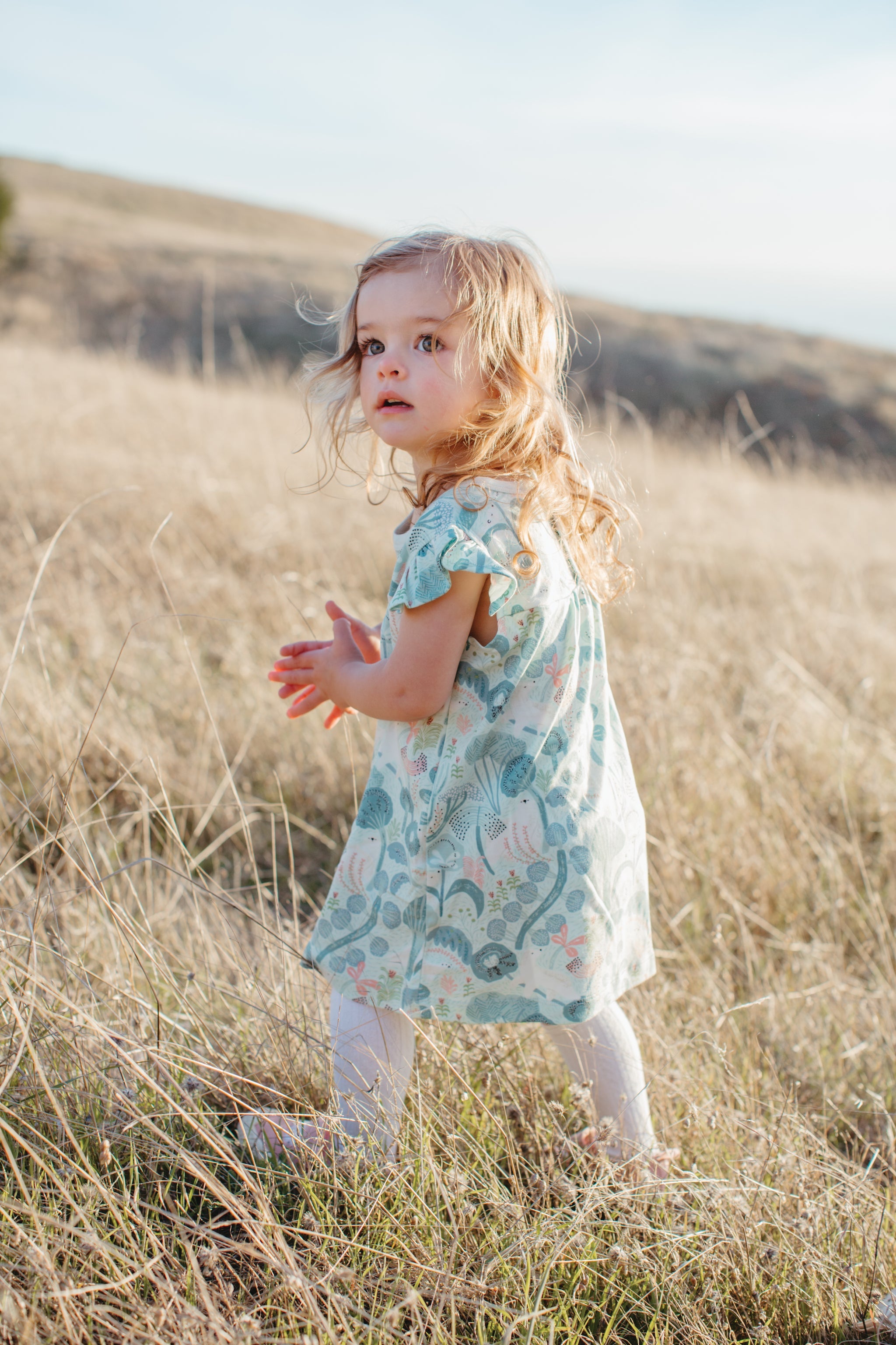 Bamboo Blend Dress - Minty Bear Bloom