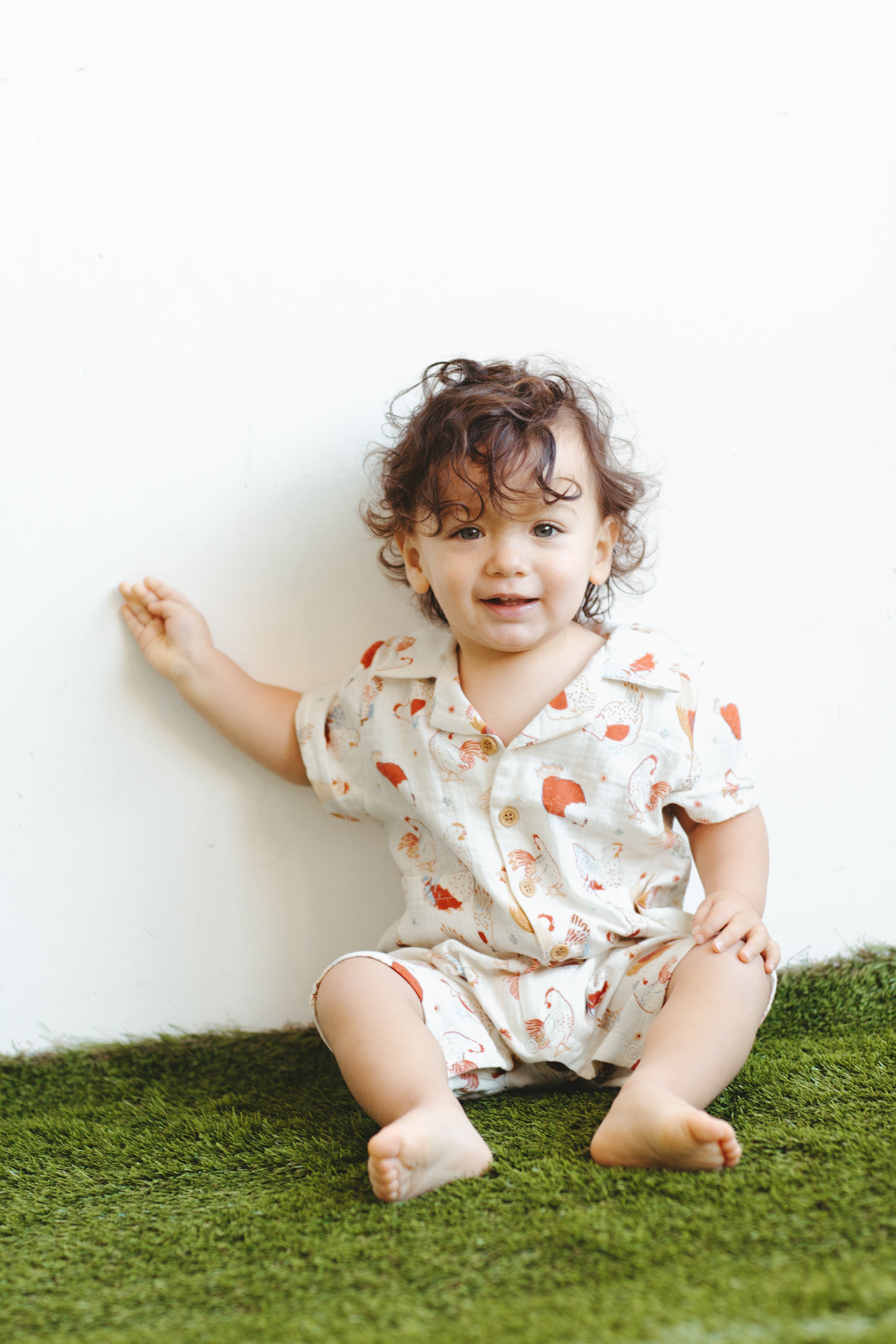 Muslin Cabana Romper - Feathered Friends