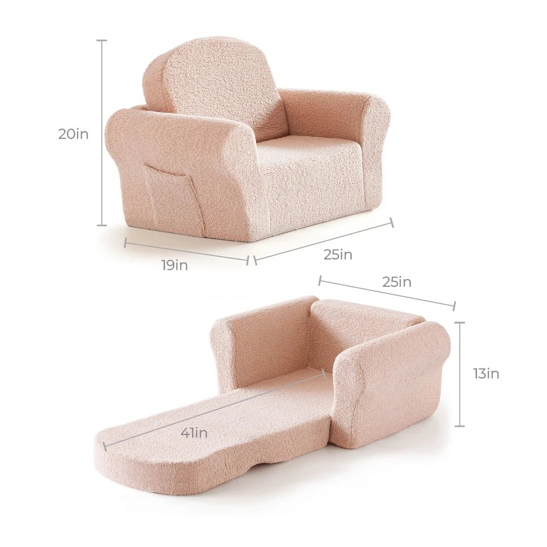 Tiny Land® Afternoon Couch - Pink Kids Chair