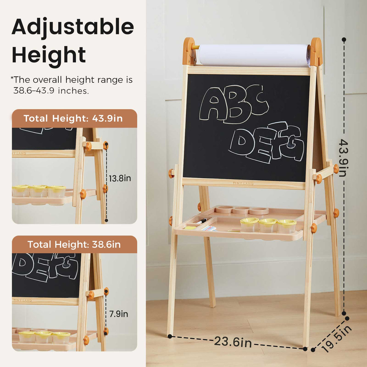Tiny Land® Caramel Magnitales Easel & Paper Roll Set