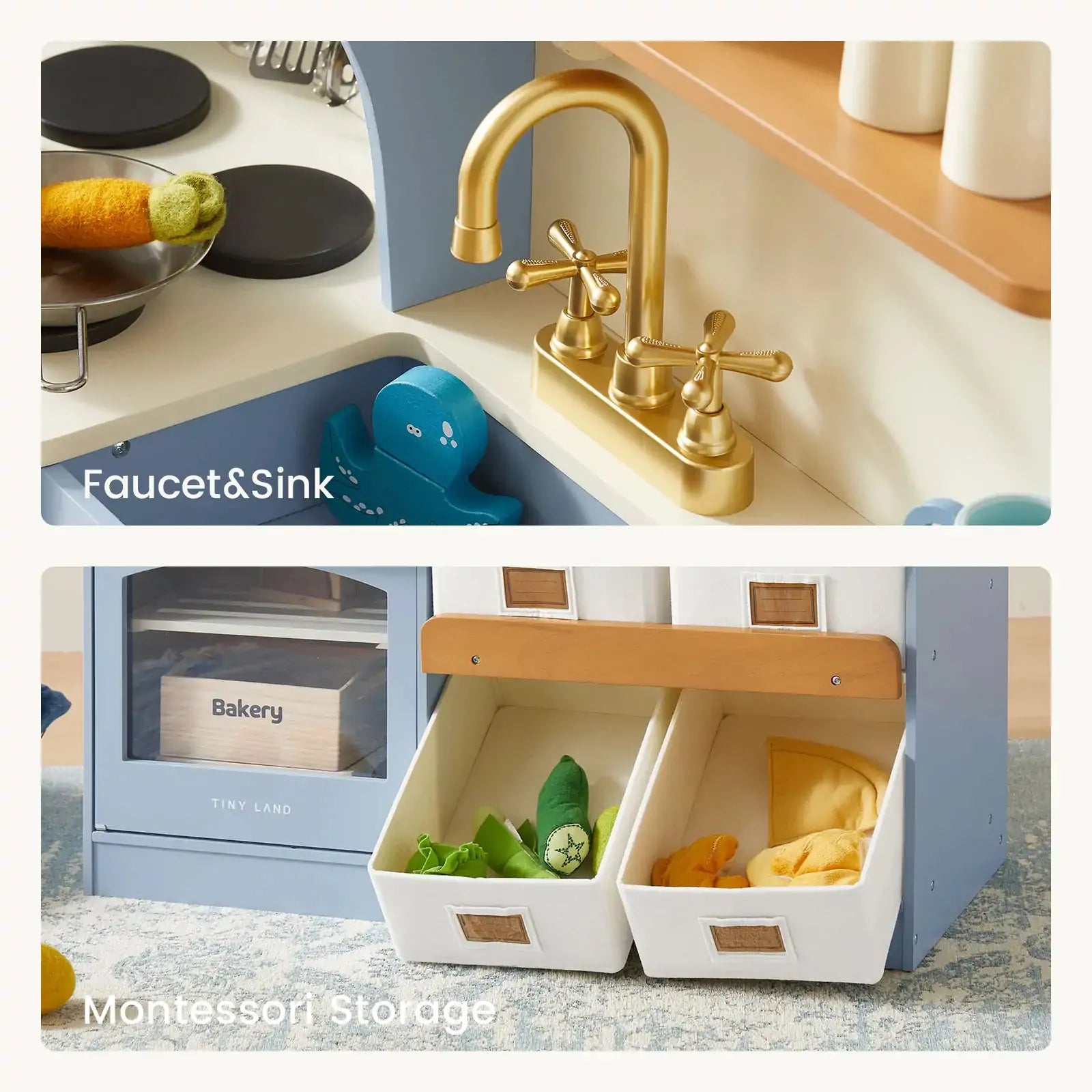 Tiny Land® Serenity Play Kitchen - Lagoon Blue