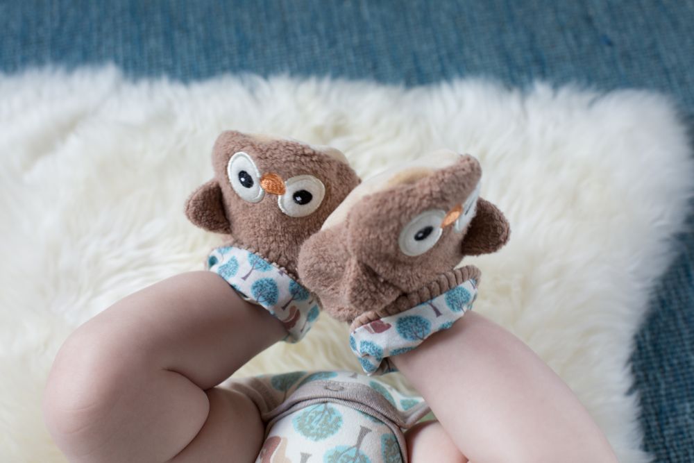 Patterned Booties - Owl