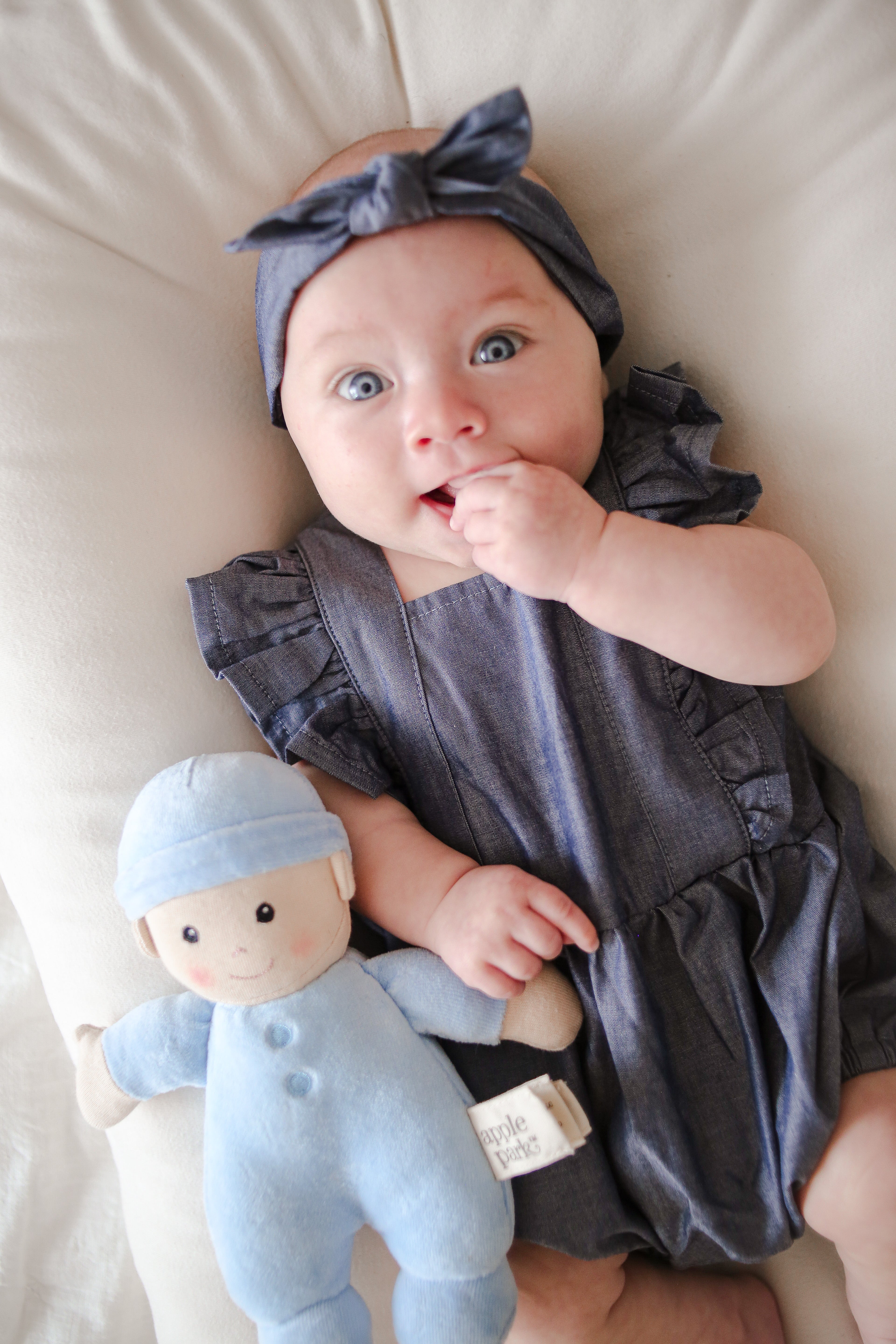 Flutter Sleeve Romper - Chambray