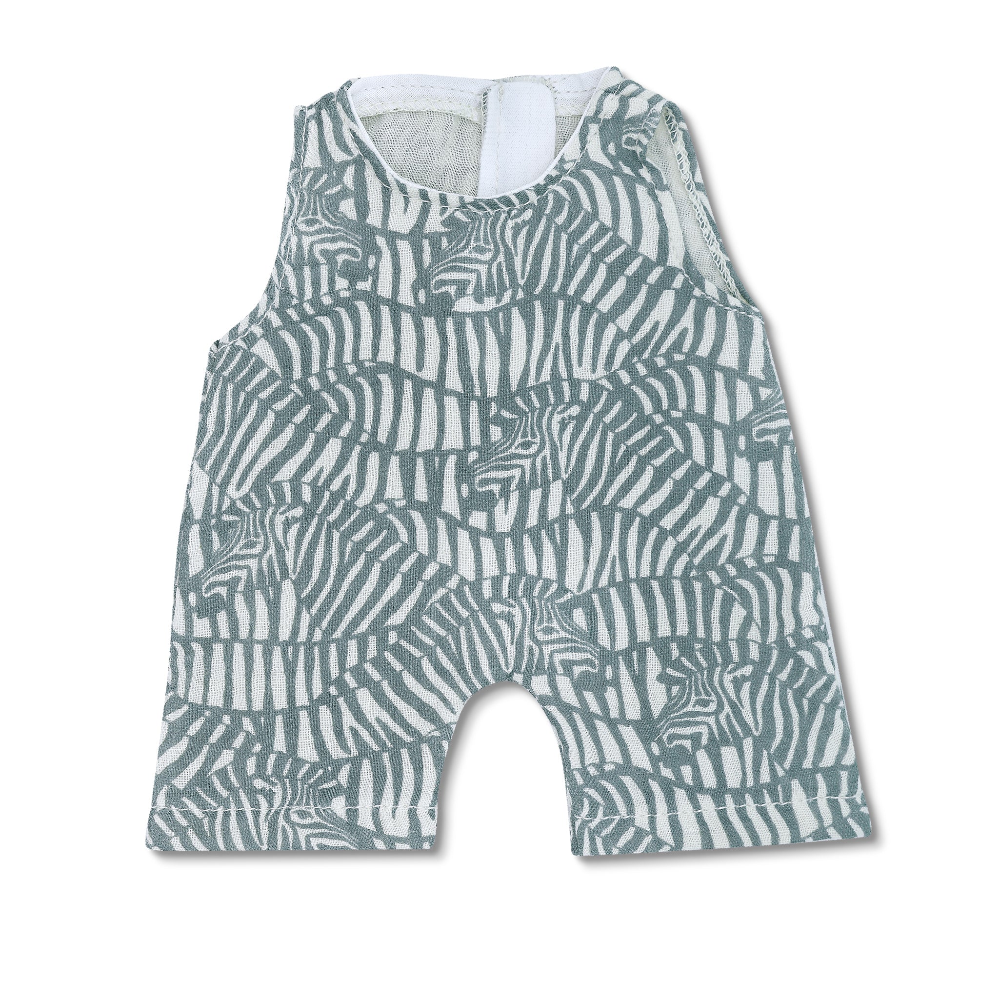 Doll Coverall - Zebra Print