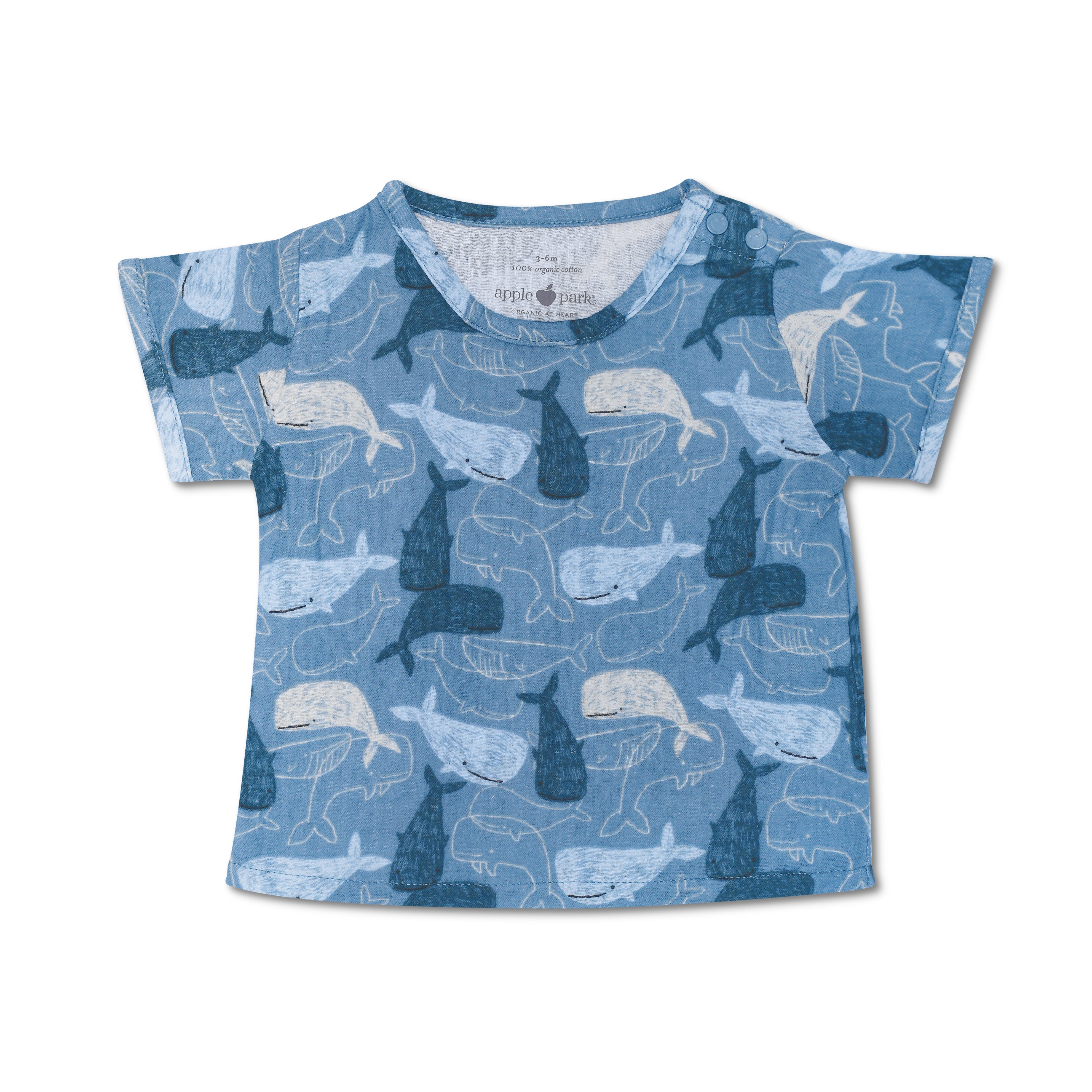 Muslin Short Sleeve Shirt - Whale Tales