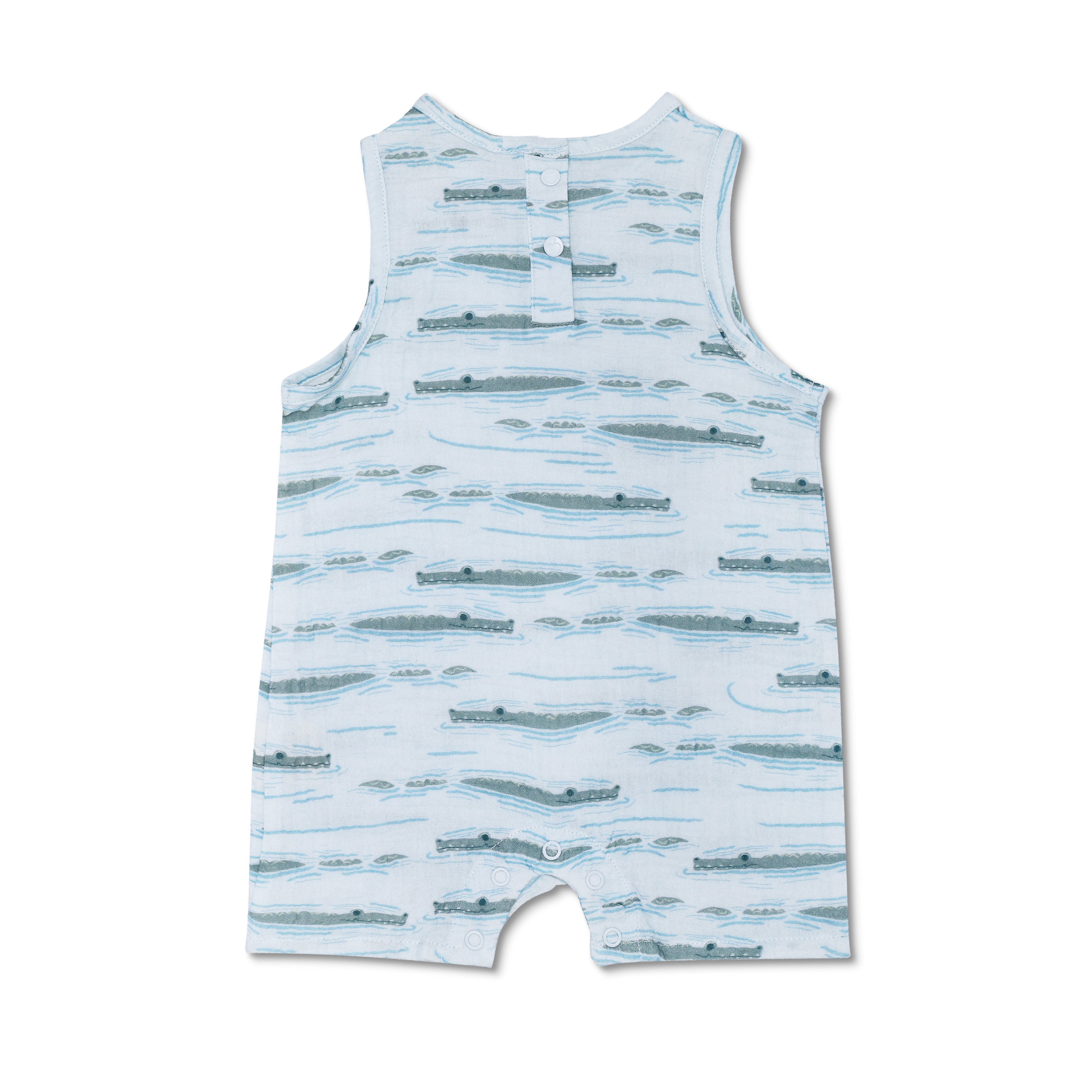 Muslin Sleeveless Coverall - Alligator Isle