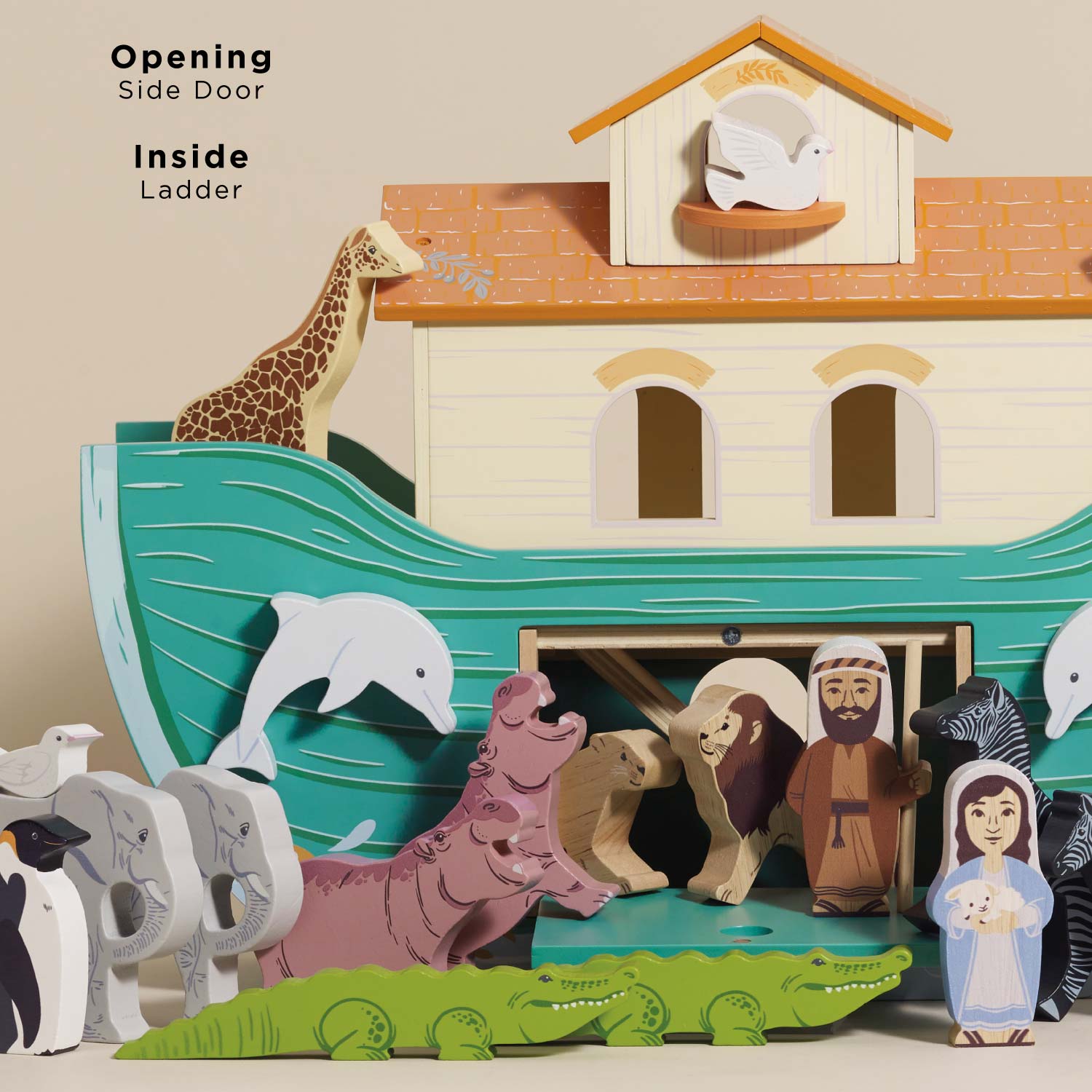 Noah's Great Wooden Ark & Animals