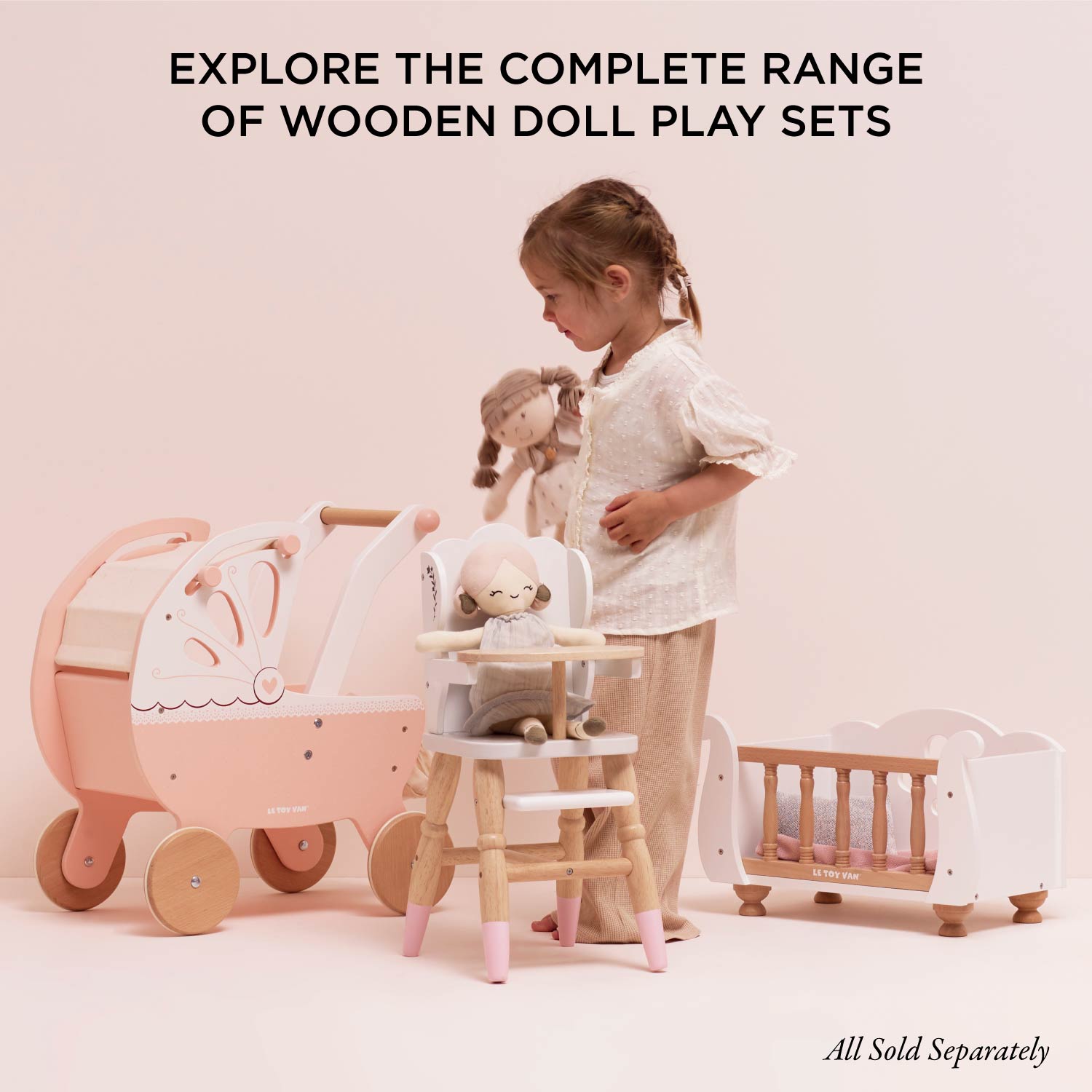 Dolls Wooden Cot