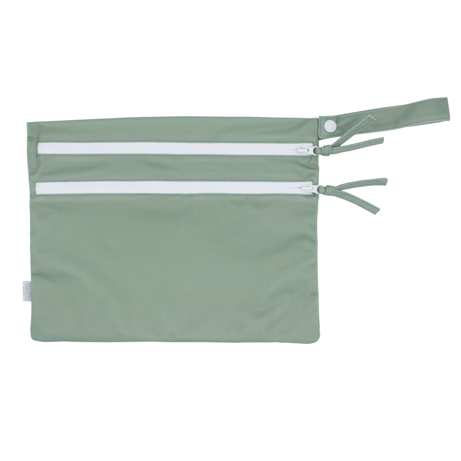 Solid Sage Minimalist - Waterproof Wet Bag (For mealtime, on-the-go, and more!)  BapronBaby   