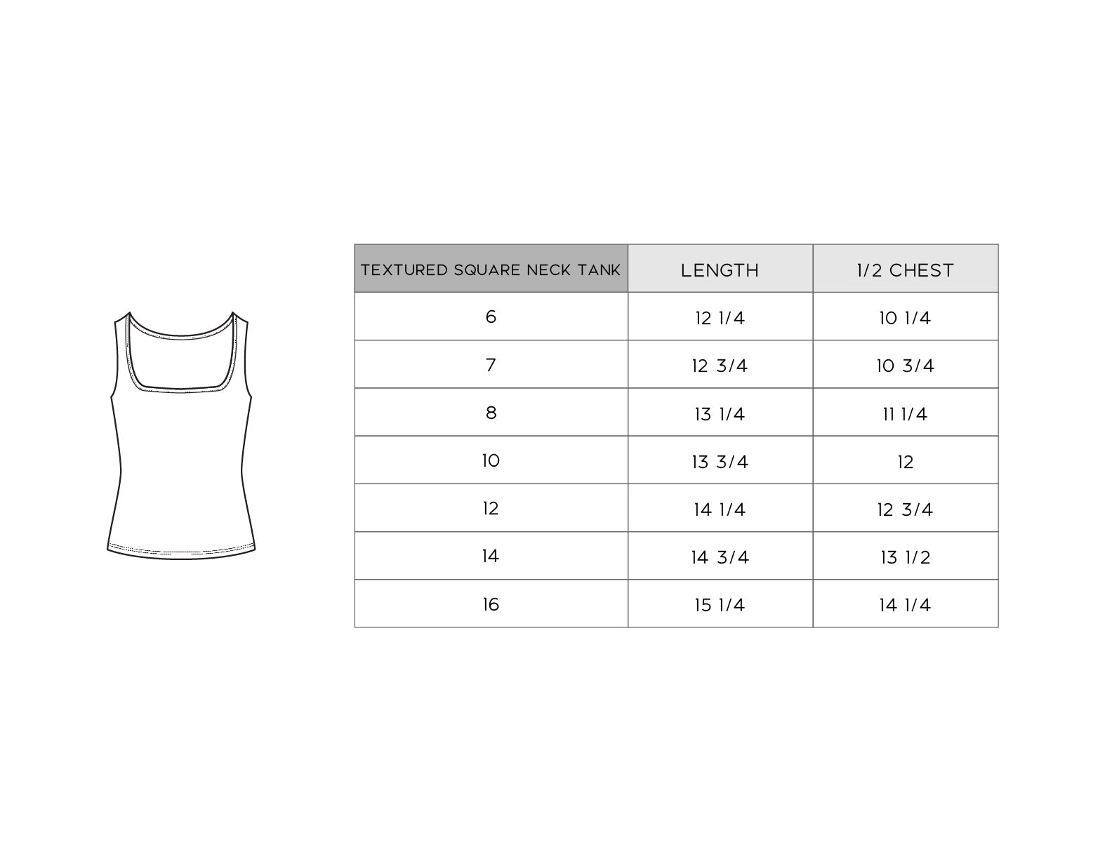 Textured Square Neck Tank