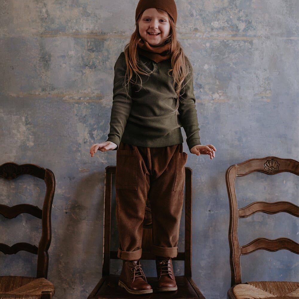 The Corduroy Harem Trouser - Rust