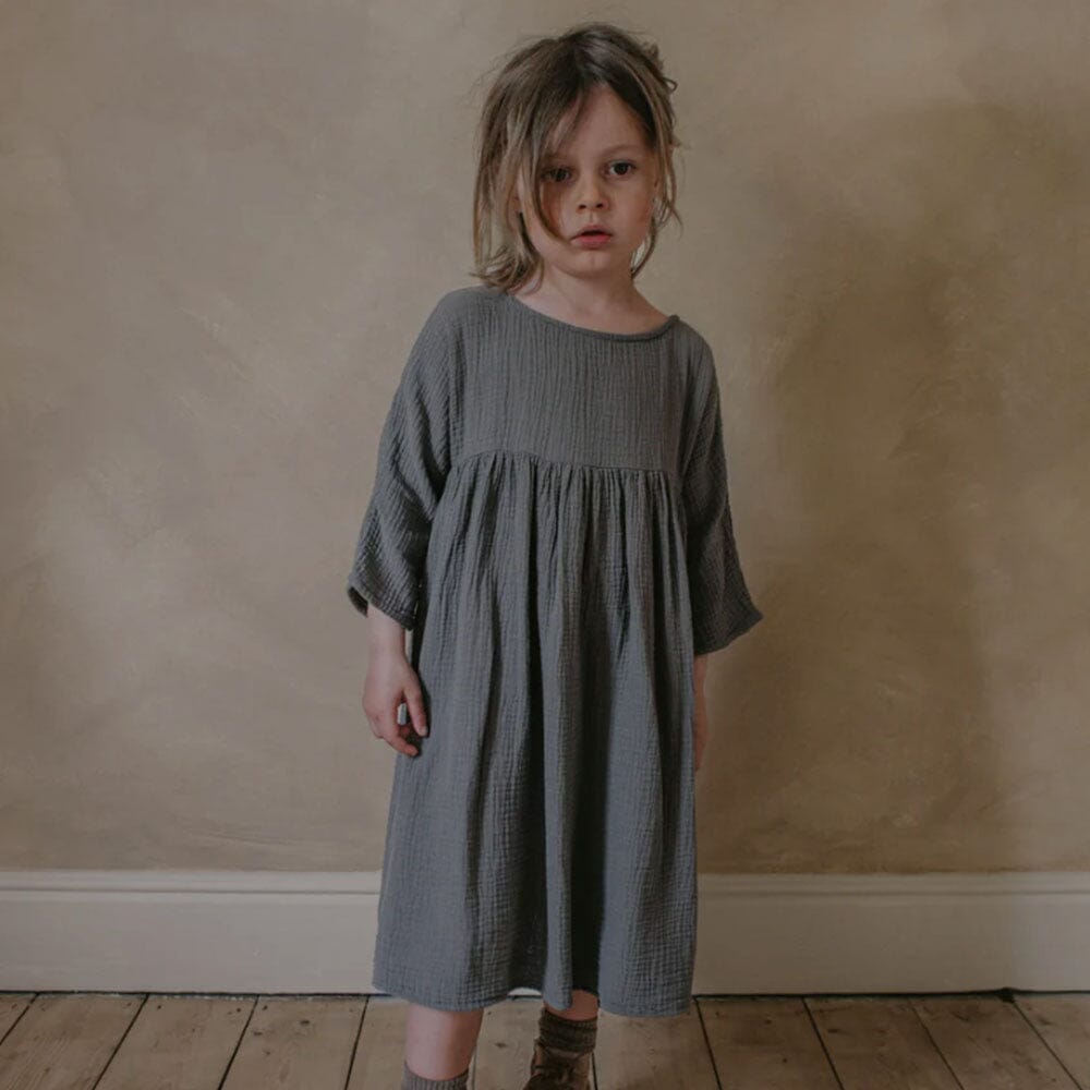 The Muslin Dress - Lead Gray - FINAL SALE