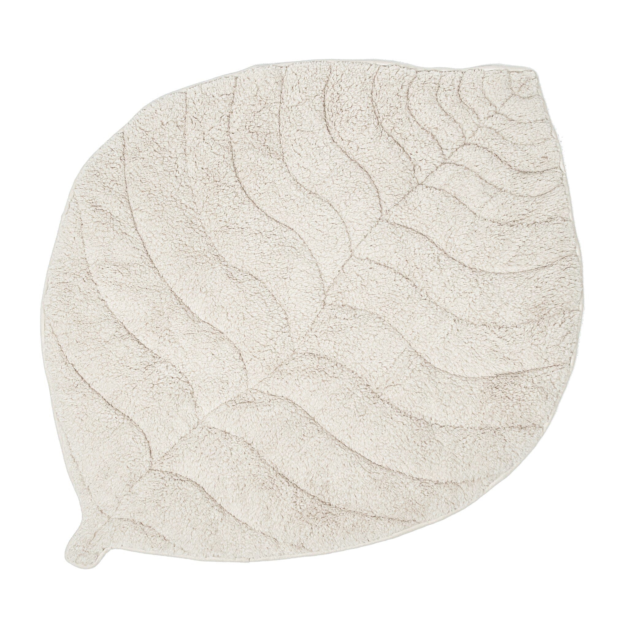 Leaf Shaped Sherpa & Cotton Baby Playmat - Pearl