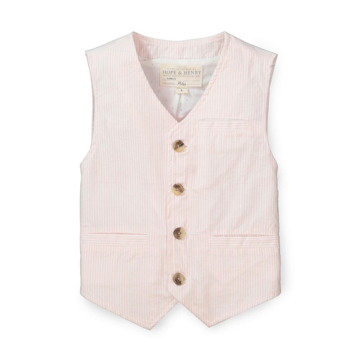 Seersucker Suit Vest Light Pink - Light Pink Seersucker