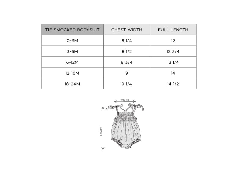 Baby Girl Tie-Smocked Bodysuit