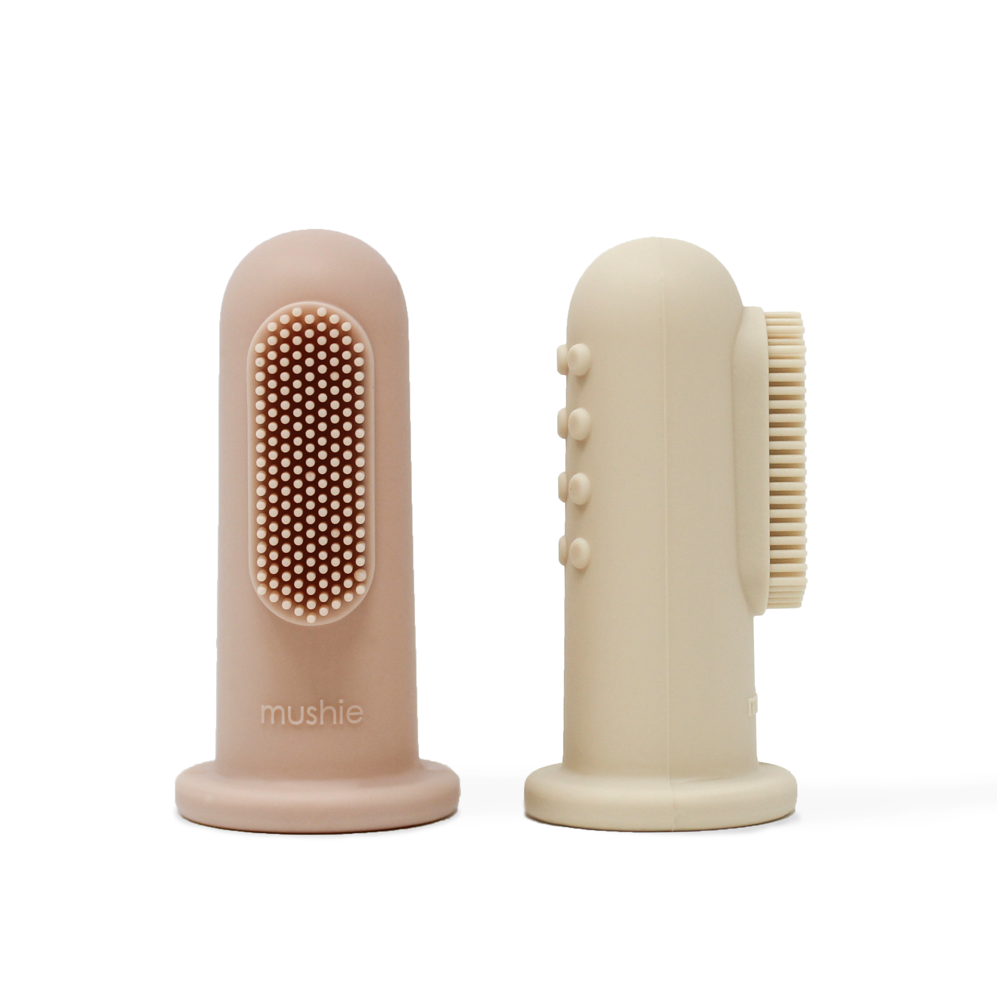 Finger Toothbrush Toothbrush Mushie Shifting Sand/Blush  