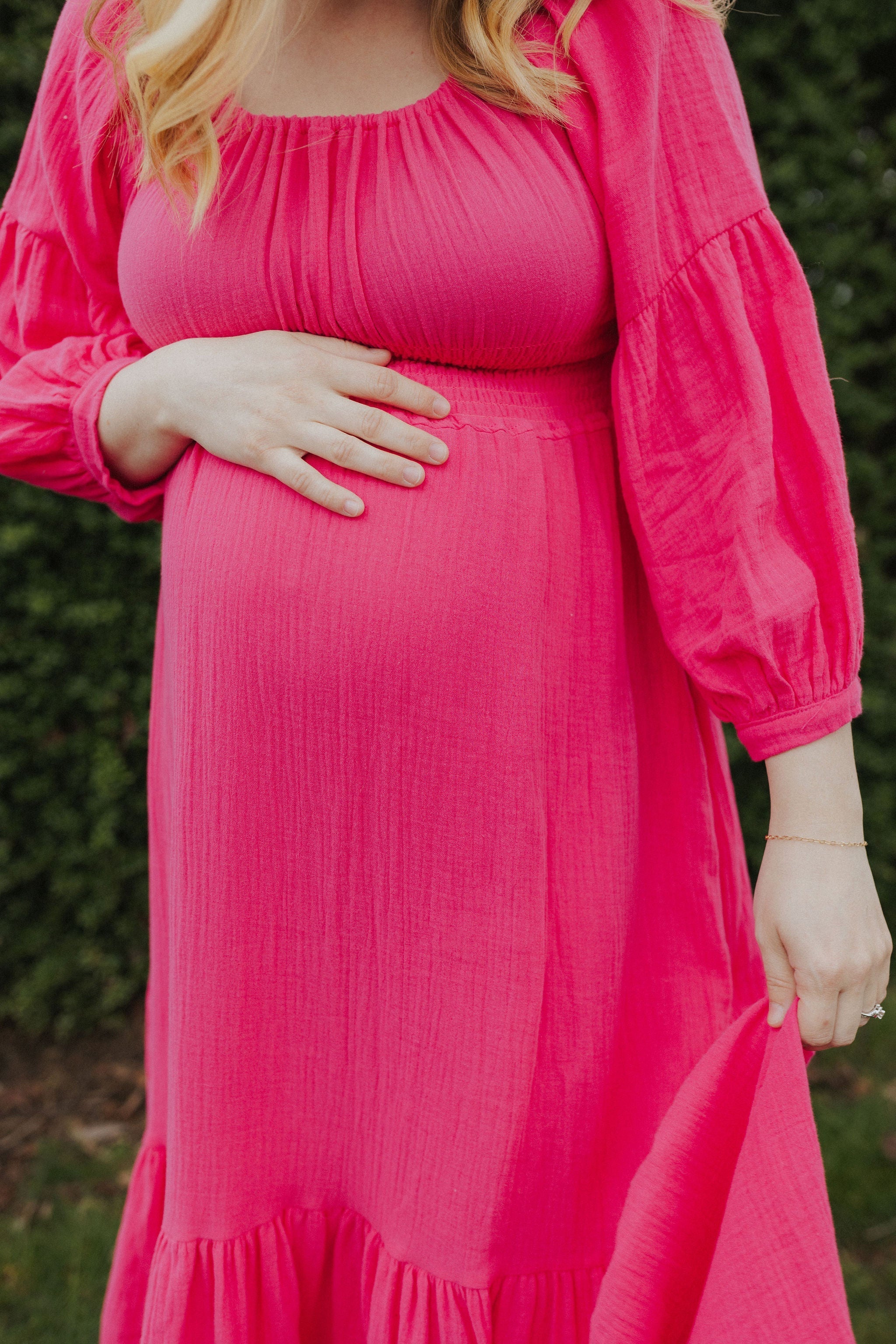 Eliza Maternity and Nursing Dress - Pink