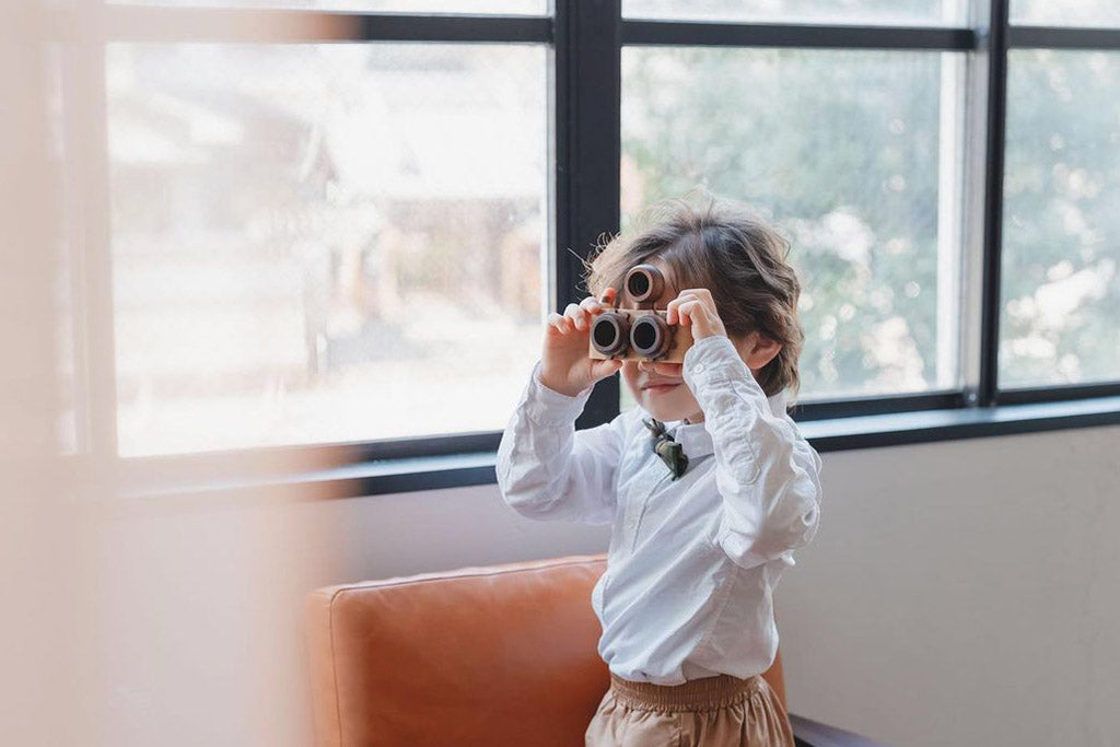 Twinkle Camera - Beechwood Camera Body + No.4 Vintage Round Flashlight