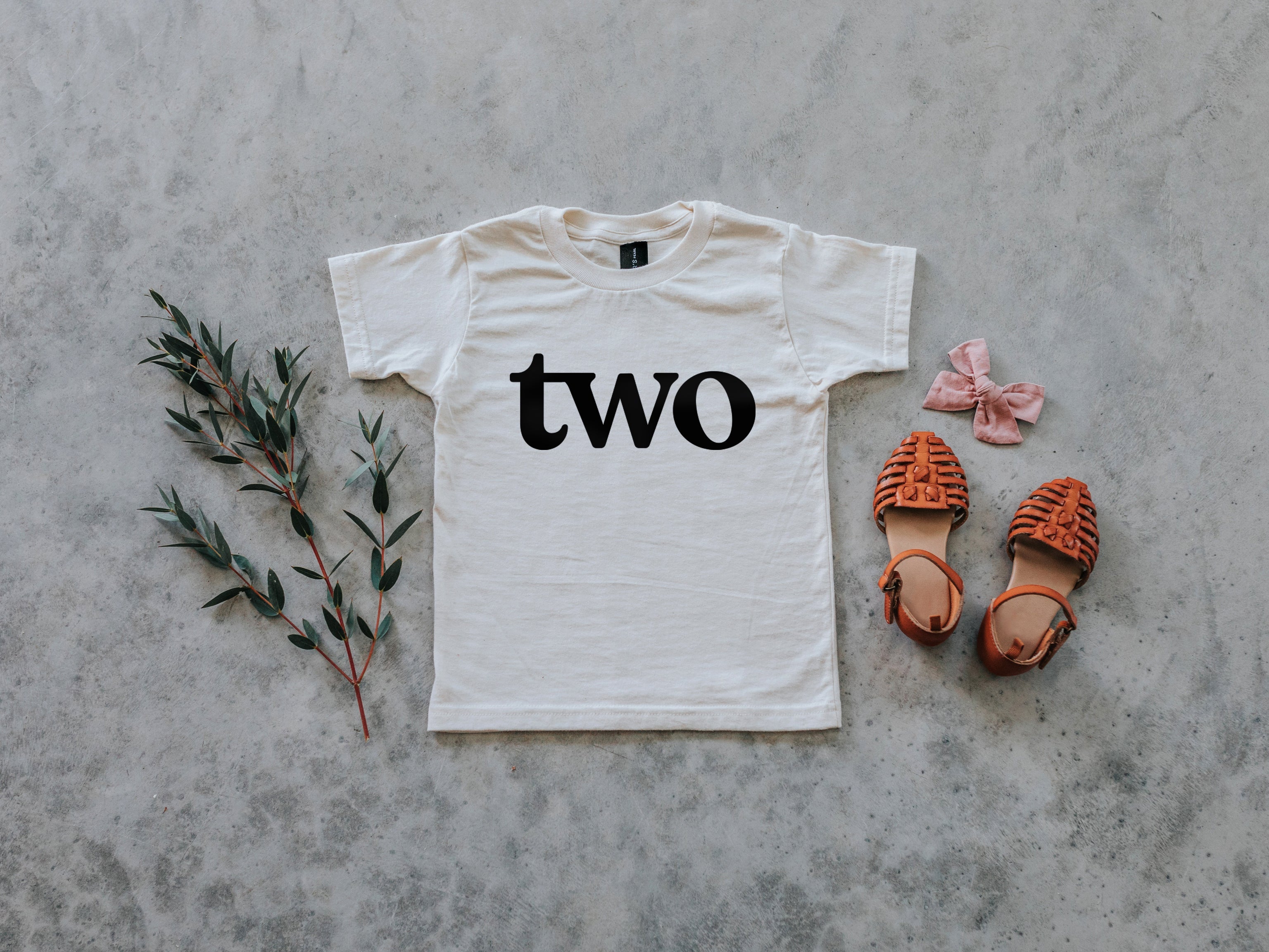 Two Modern Birthday Shirt Organic Kids Tee