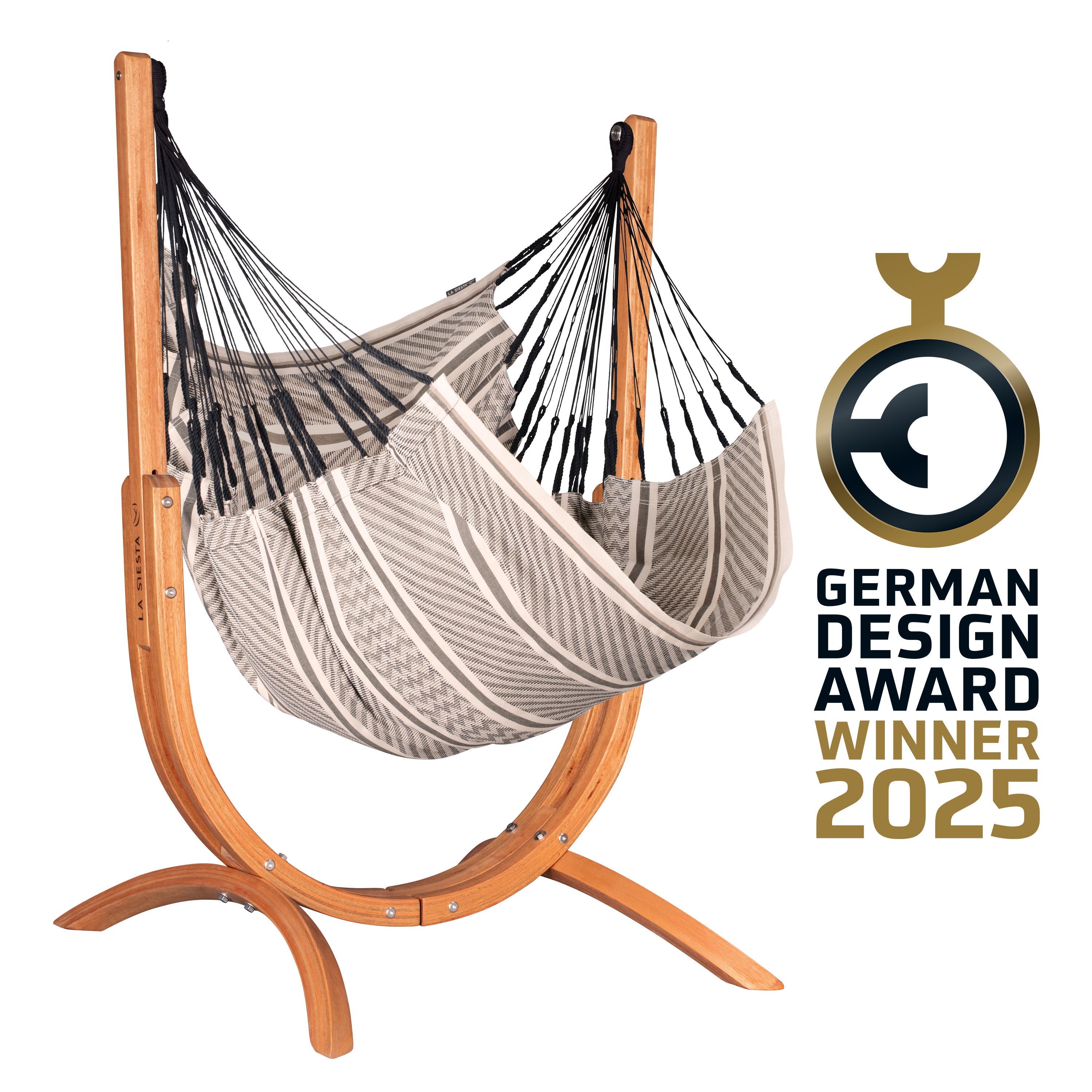 Udine Organic Zebra - Organic Cotton Hammock Chair with FSC® certified Eucalyptus Stand