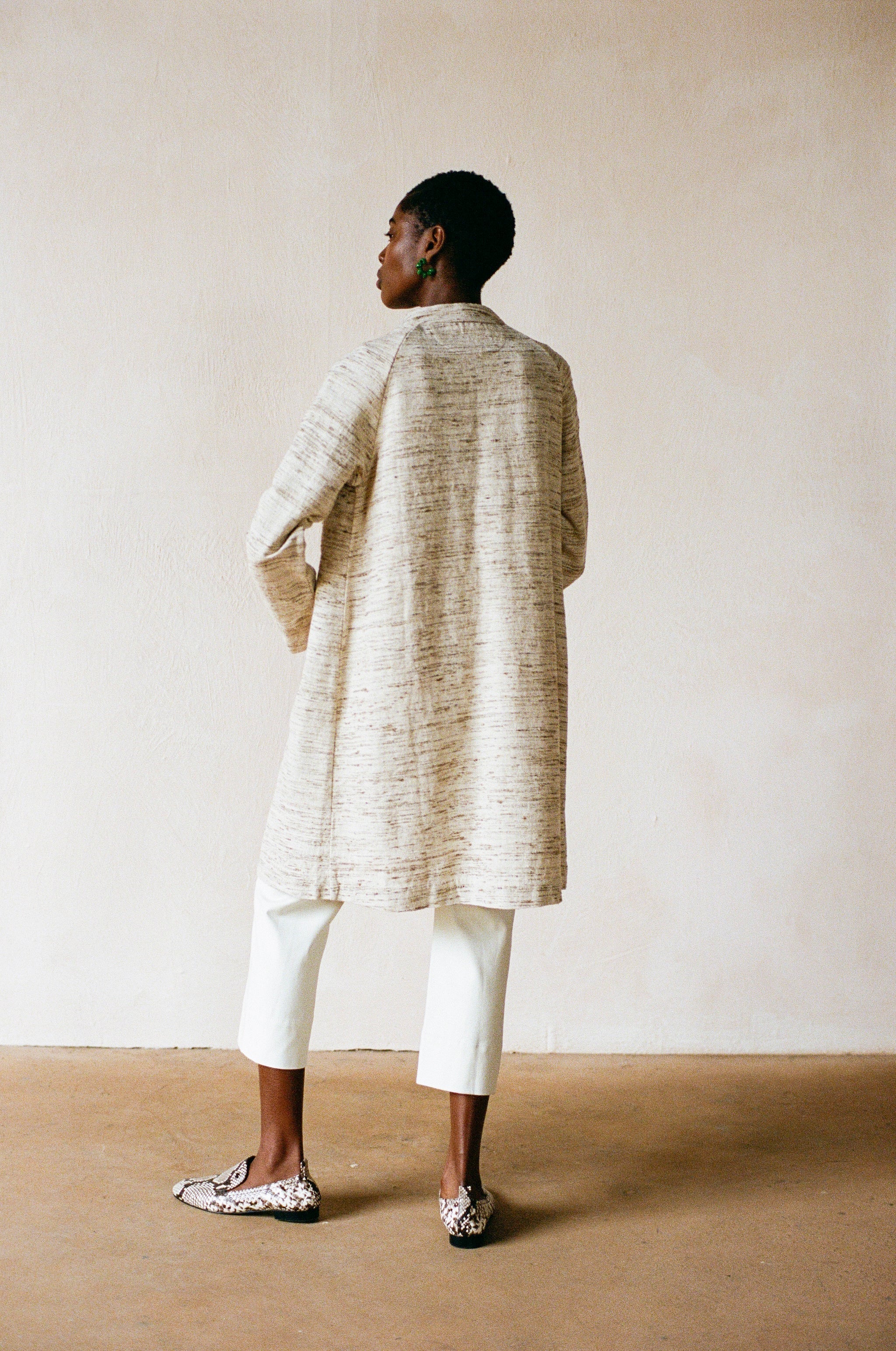 Silk Verde Coat - Bone