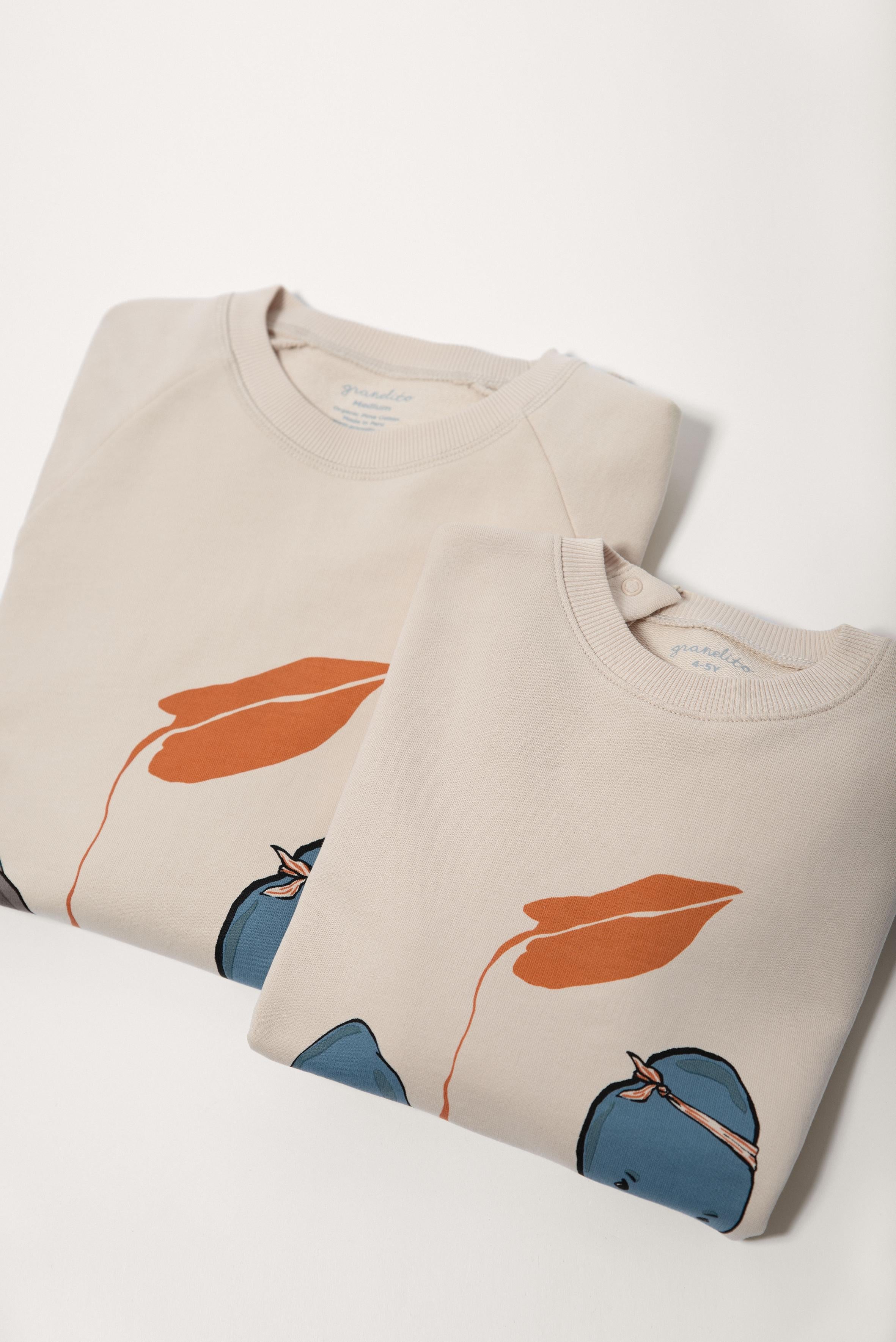 Adult Organic Pima Cotton Sweatshirt - Squid