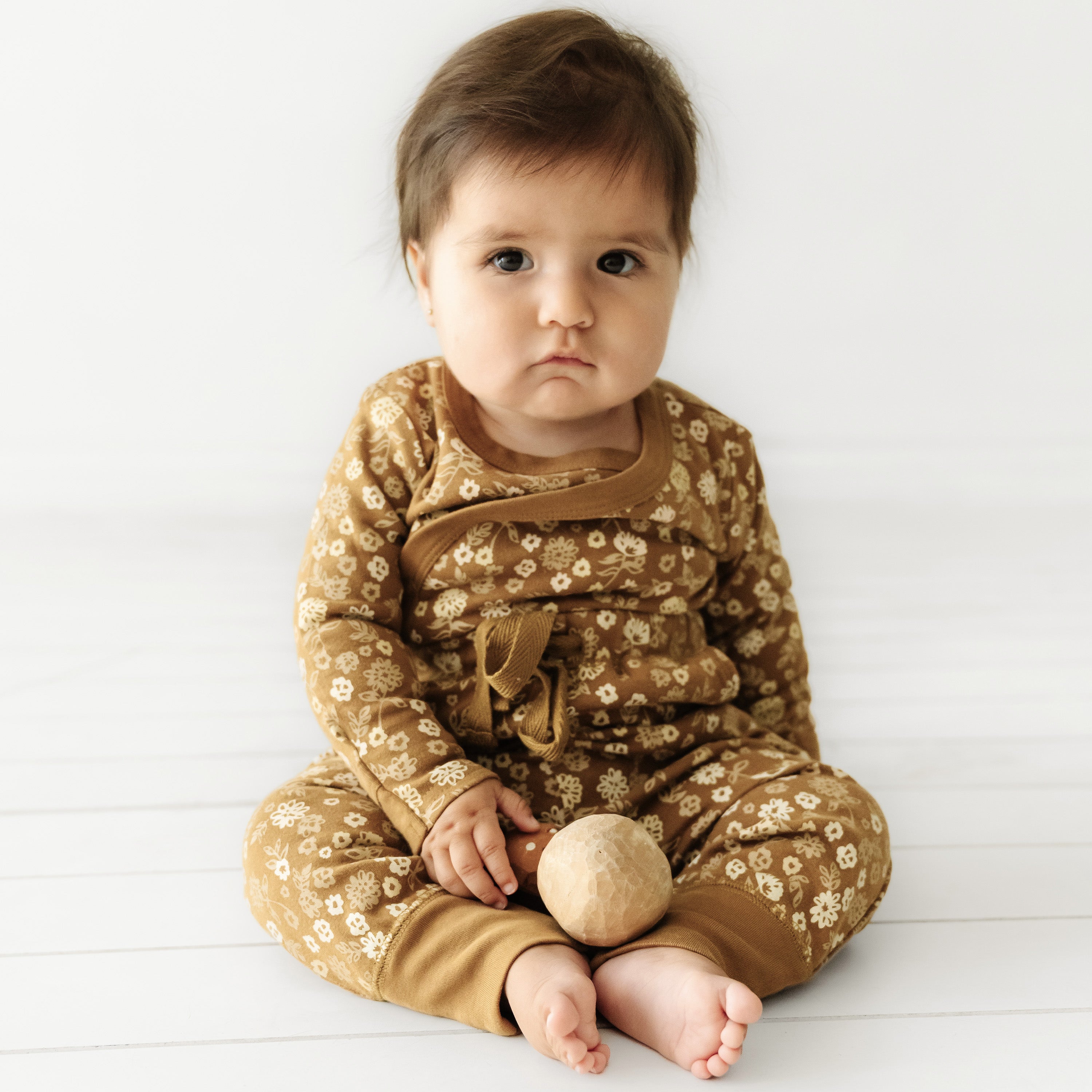 Organic Baby Onesie & Pants Outfit - Wildflower Kimono Pant Set Makemake Organics   