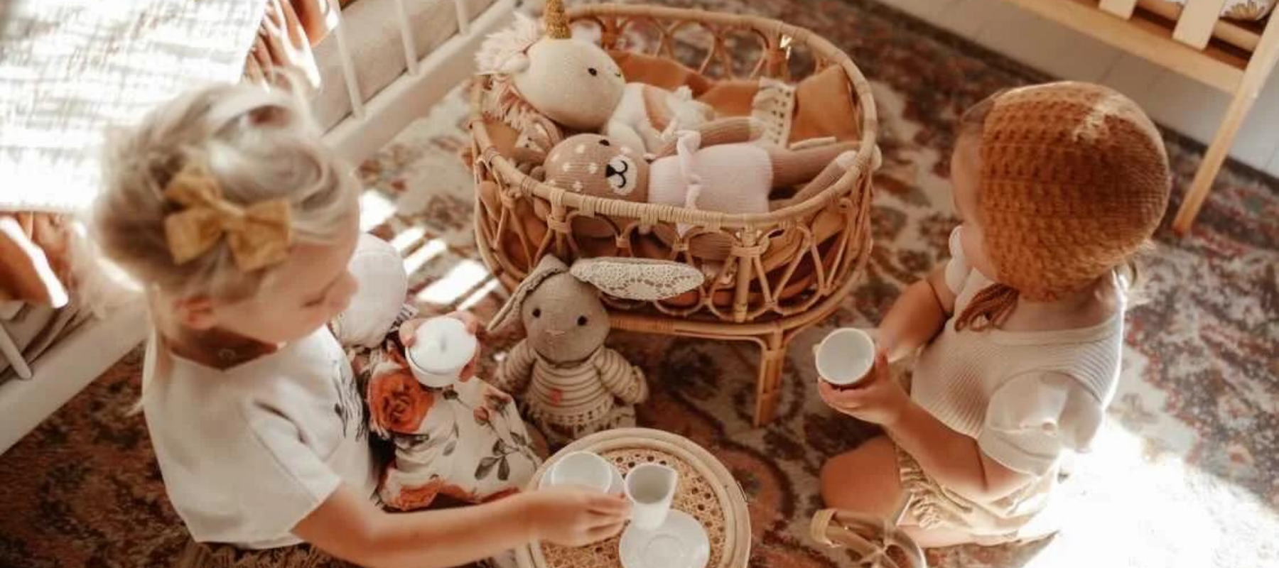 All natural rattan doll furniture 