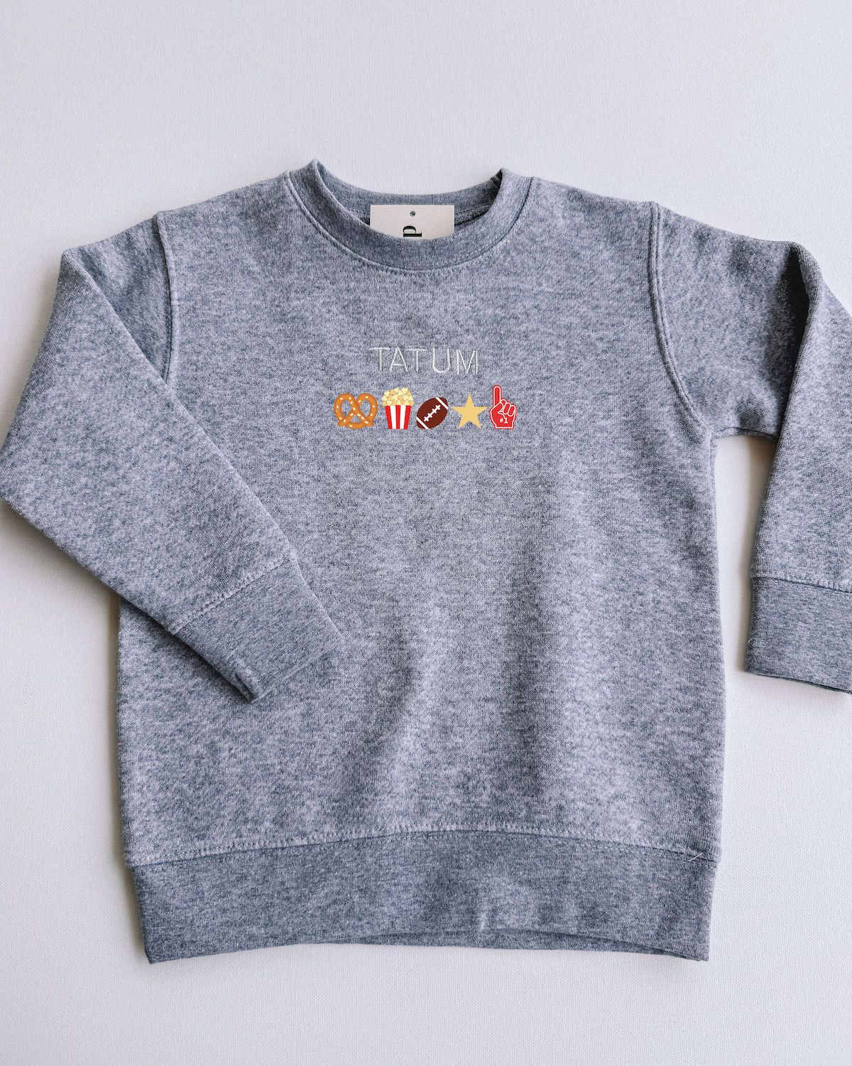custom embroidery football crewneck