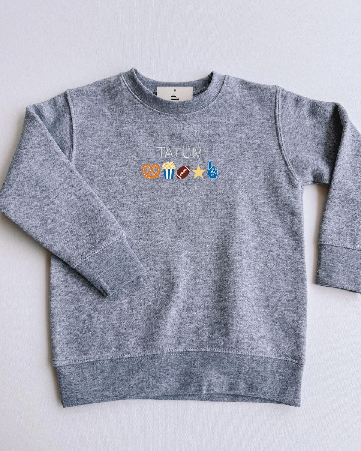 custom embroidery football crewneck