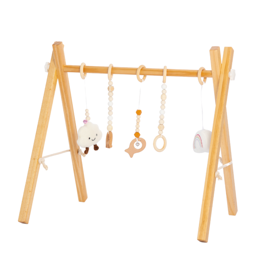 Lilac Wooden Baby Gym Indoor Avenlur.com   