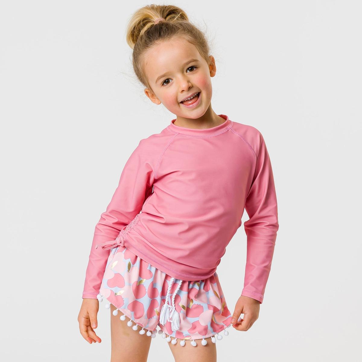 Kids LS Rash Top - Blush
