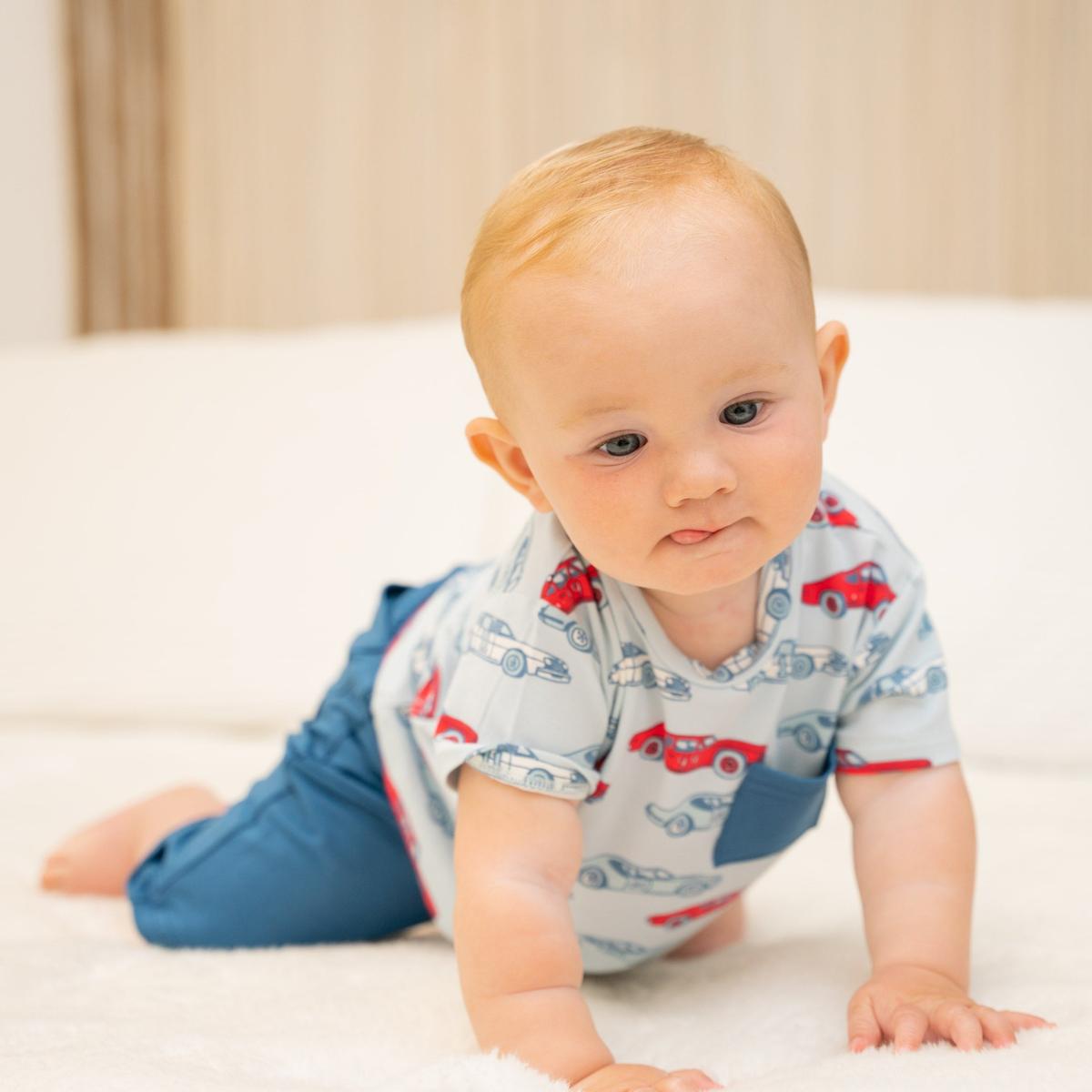 Crew Neck Tee - Stock Cars Blue