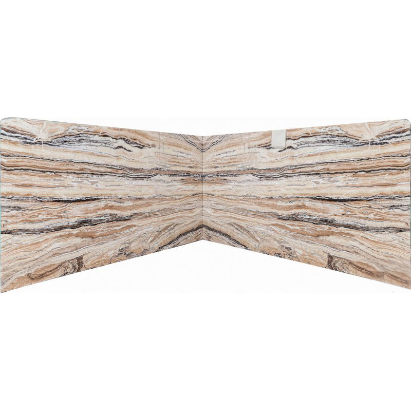 Valencia Traonyx Bookmatching Travertine Slabs Filled and Polished - Livfloors Collection